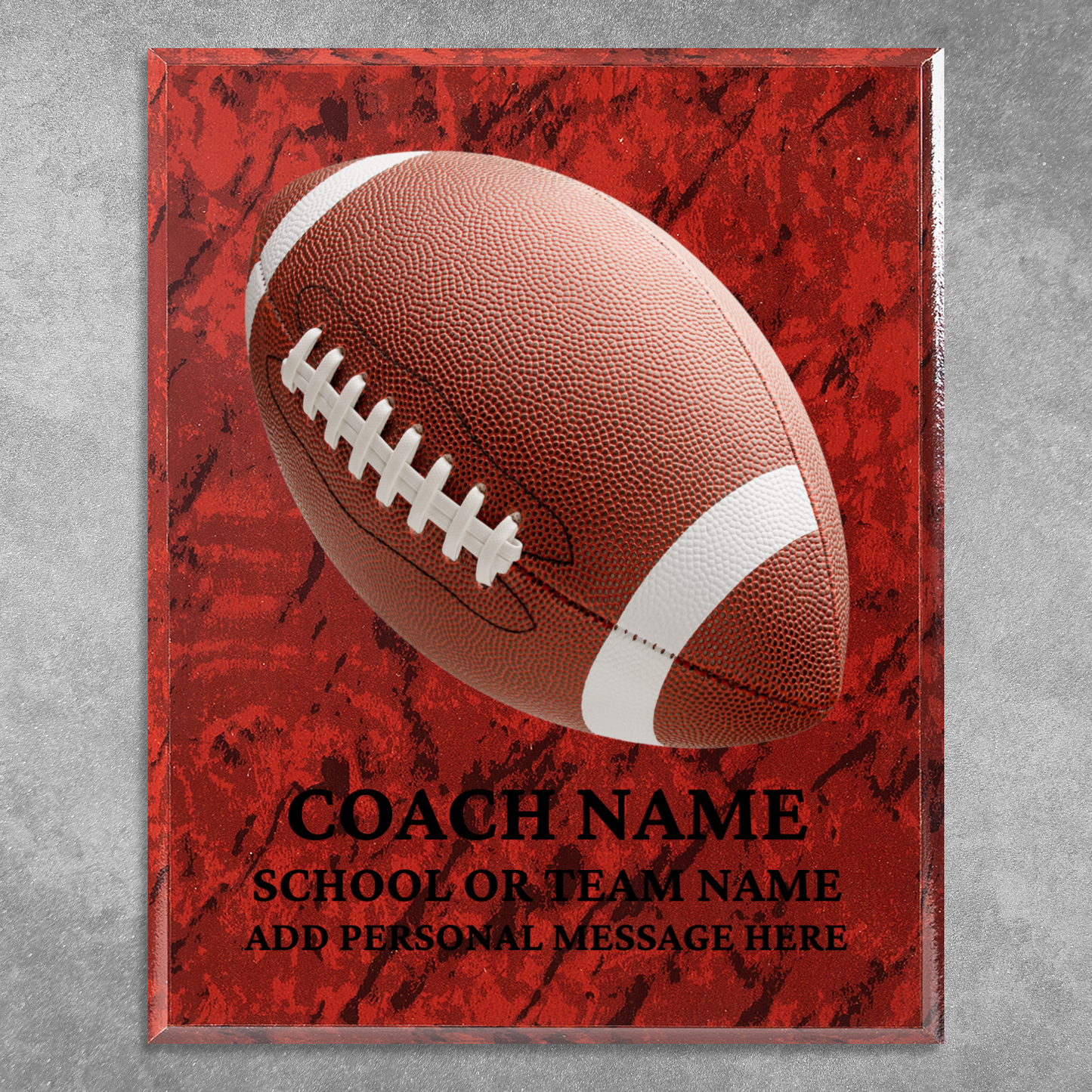Personalized UV Printed Luxury Award American Football 10.5" x 13"
