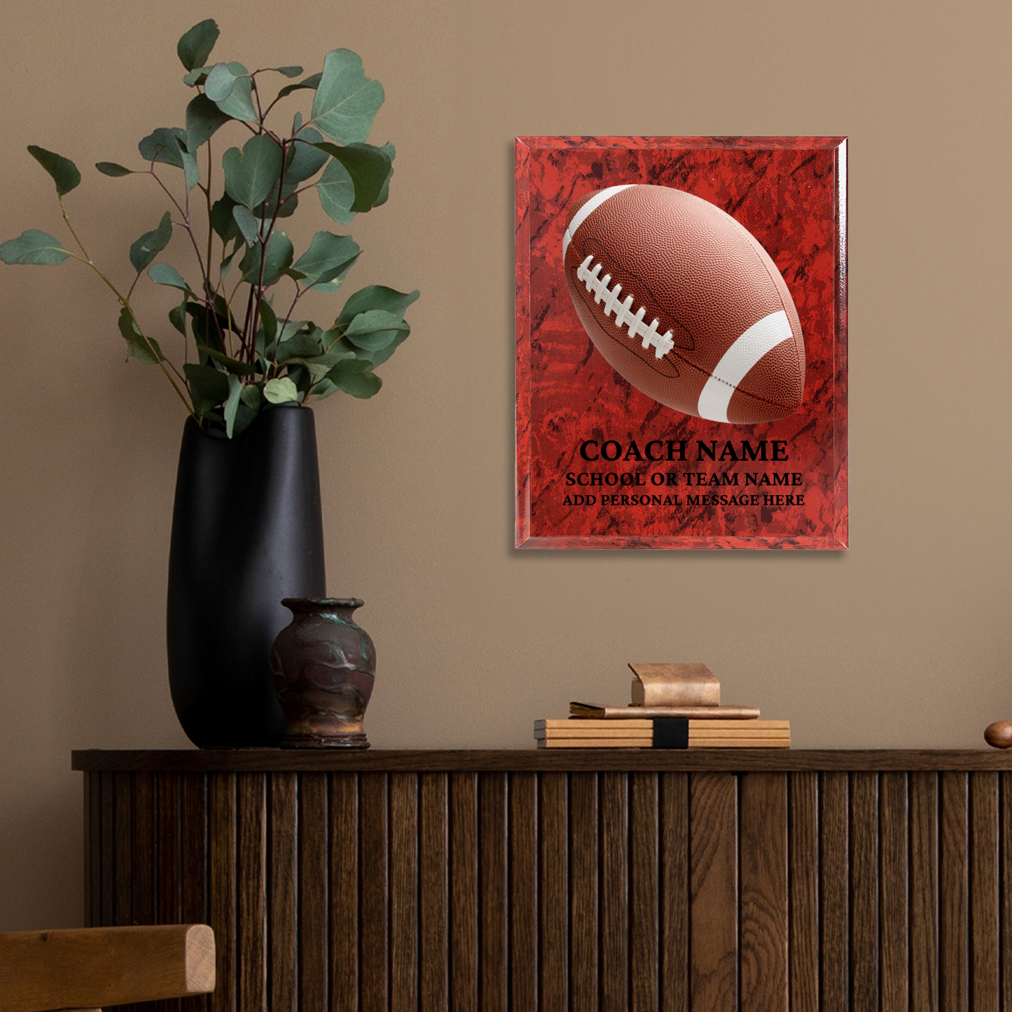 Personalized UV Printed Luxury Award American Football 10.5" x 13"