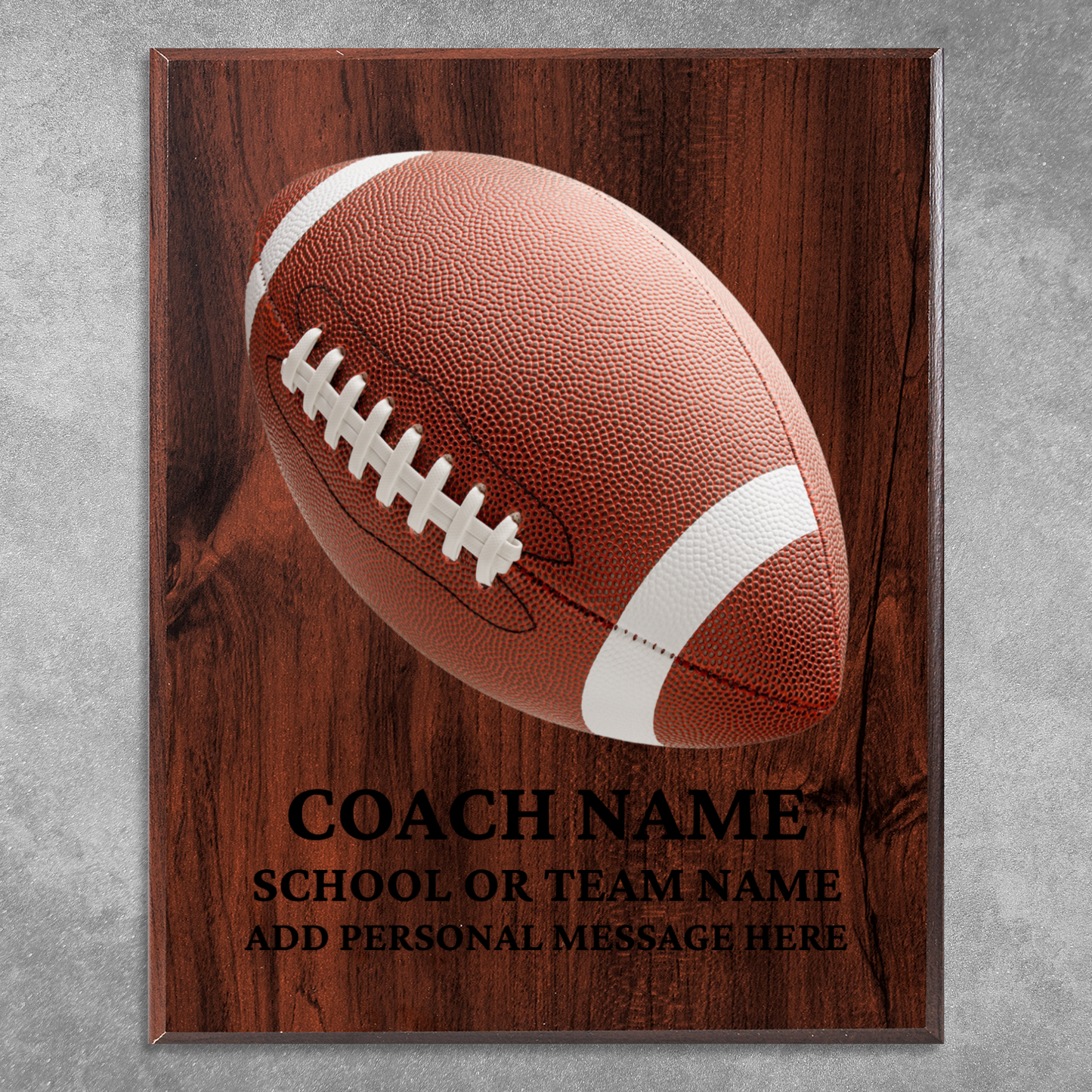 Personalized UV Printed Luxury Award American Football 10.5" x 13"