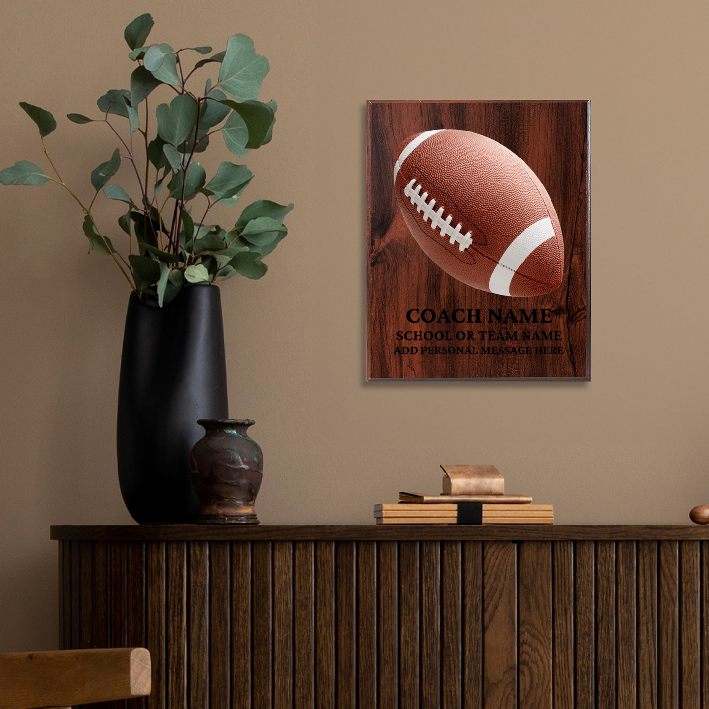 Personalized UV Printed Luxury Award American Football 10.5" x 13"