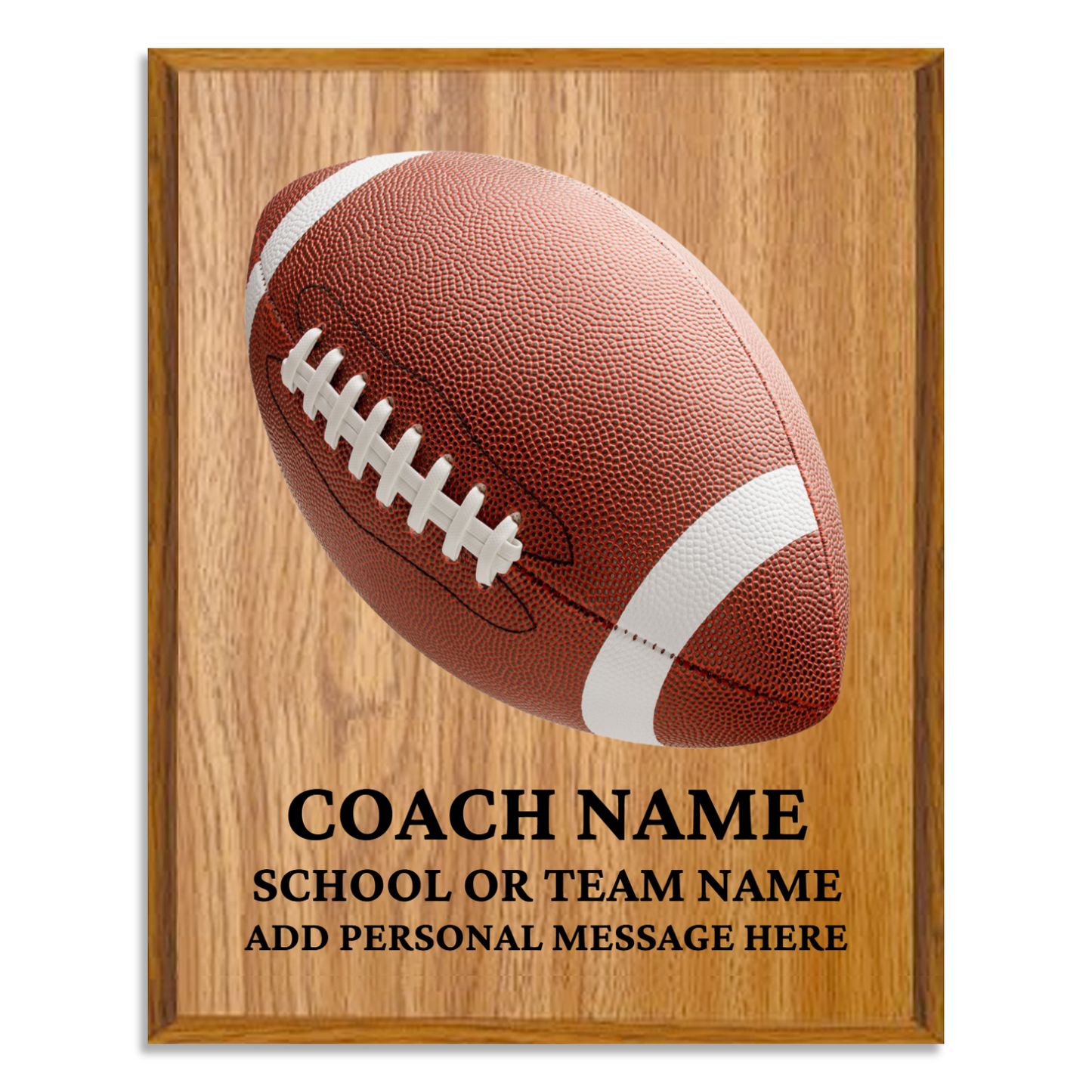 Personalized UV Printed Luxury Award American Football 10.5" x 13"