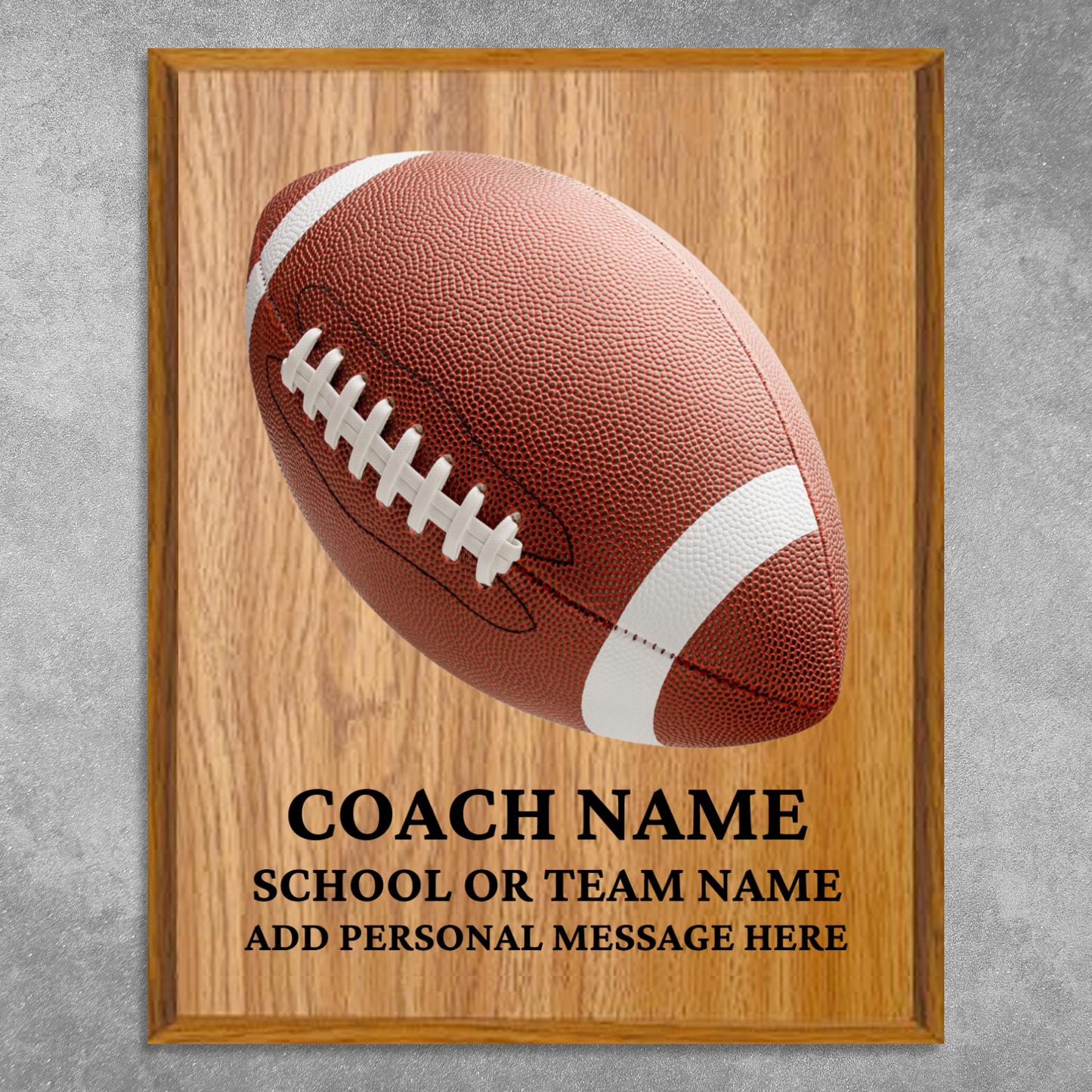 Personalized UV Printed Luxury Award American Football 10.5" x 13"