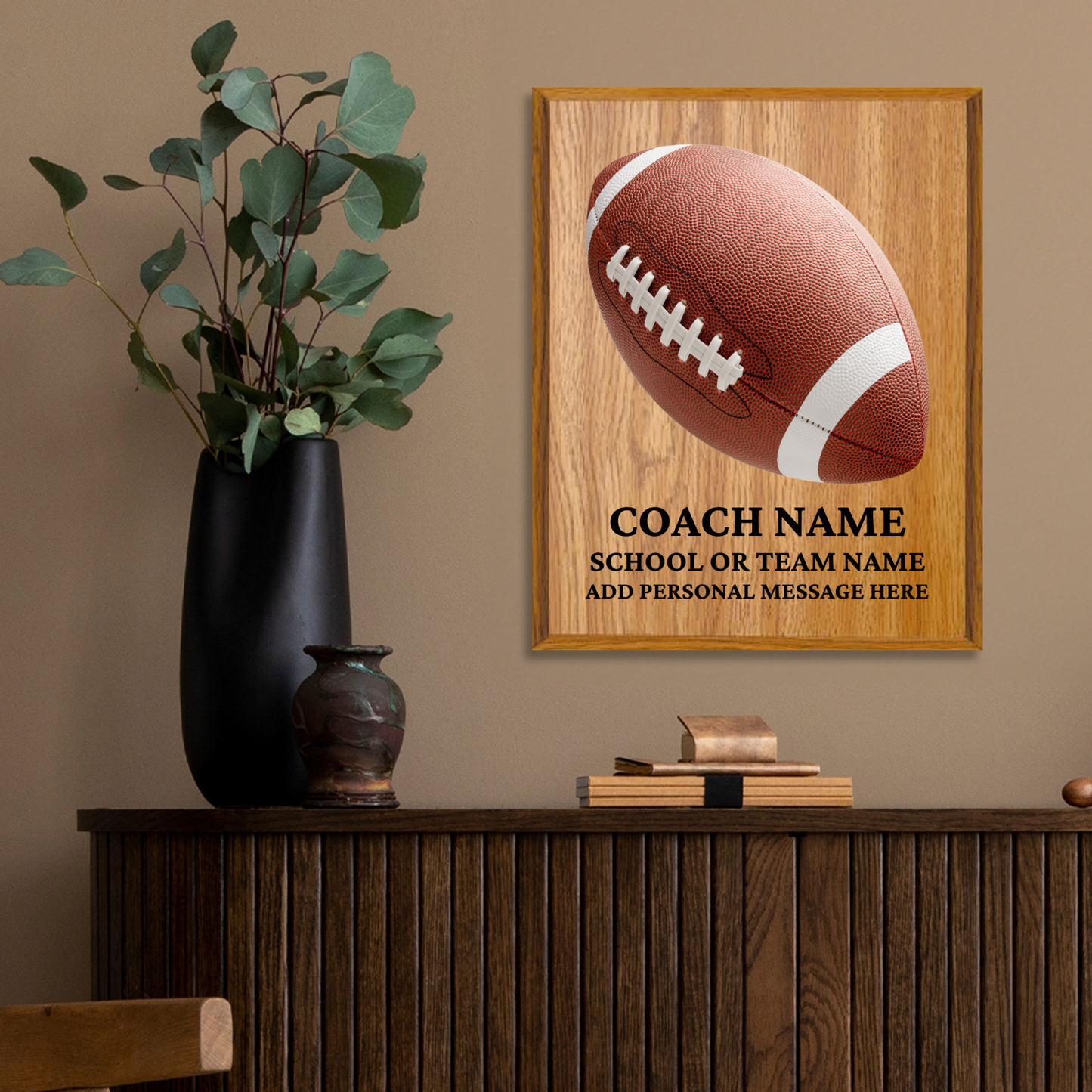 Personalized UV Printed Luxury Award American Football 10.5" x 13"