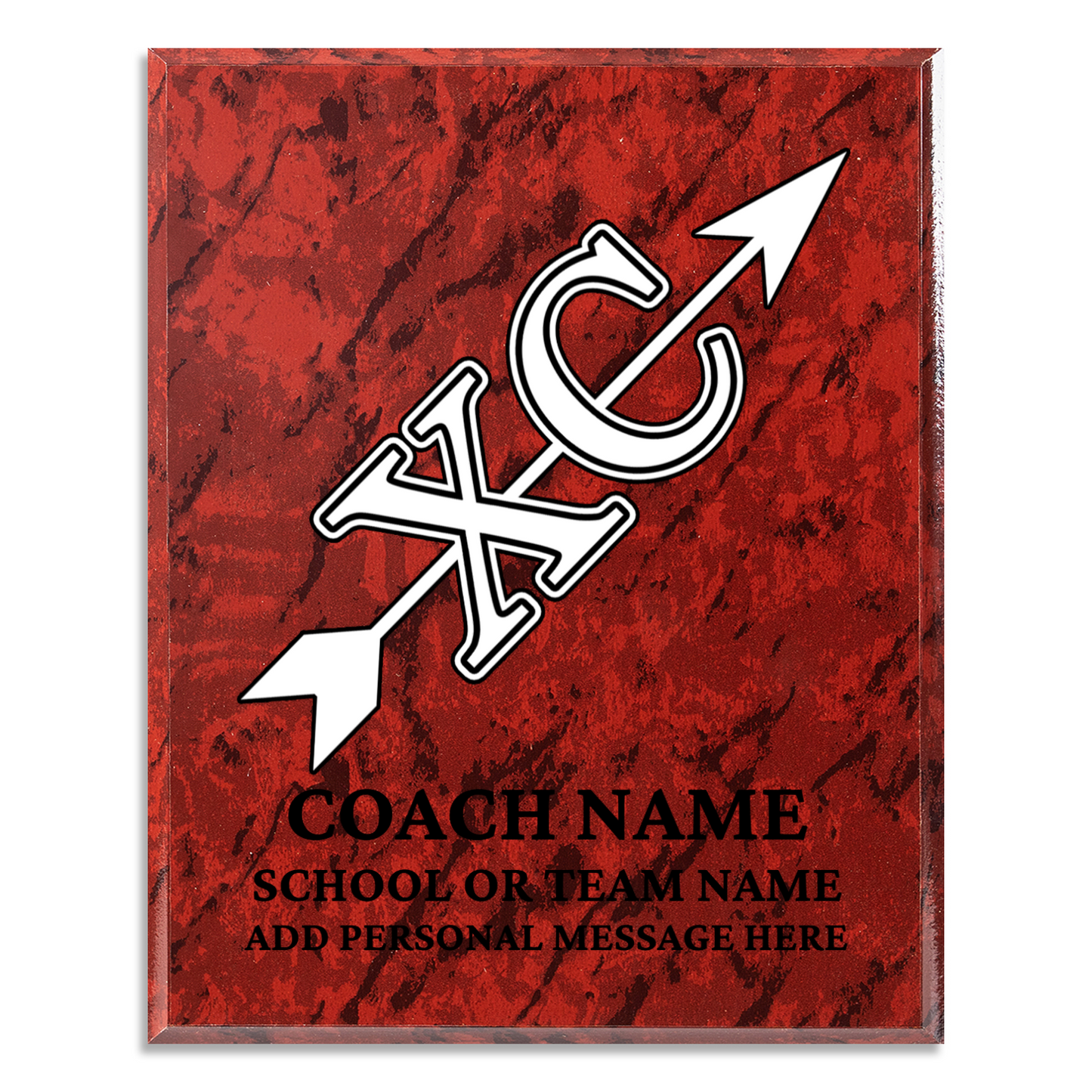 Personalized UV Printed Luxury Award American Cross Country 10.5" x 13"