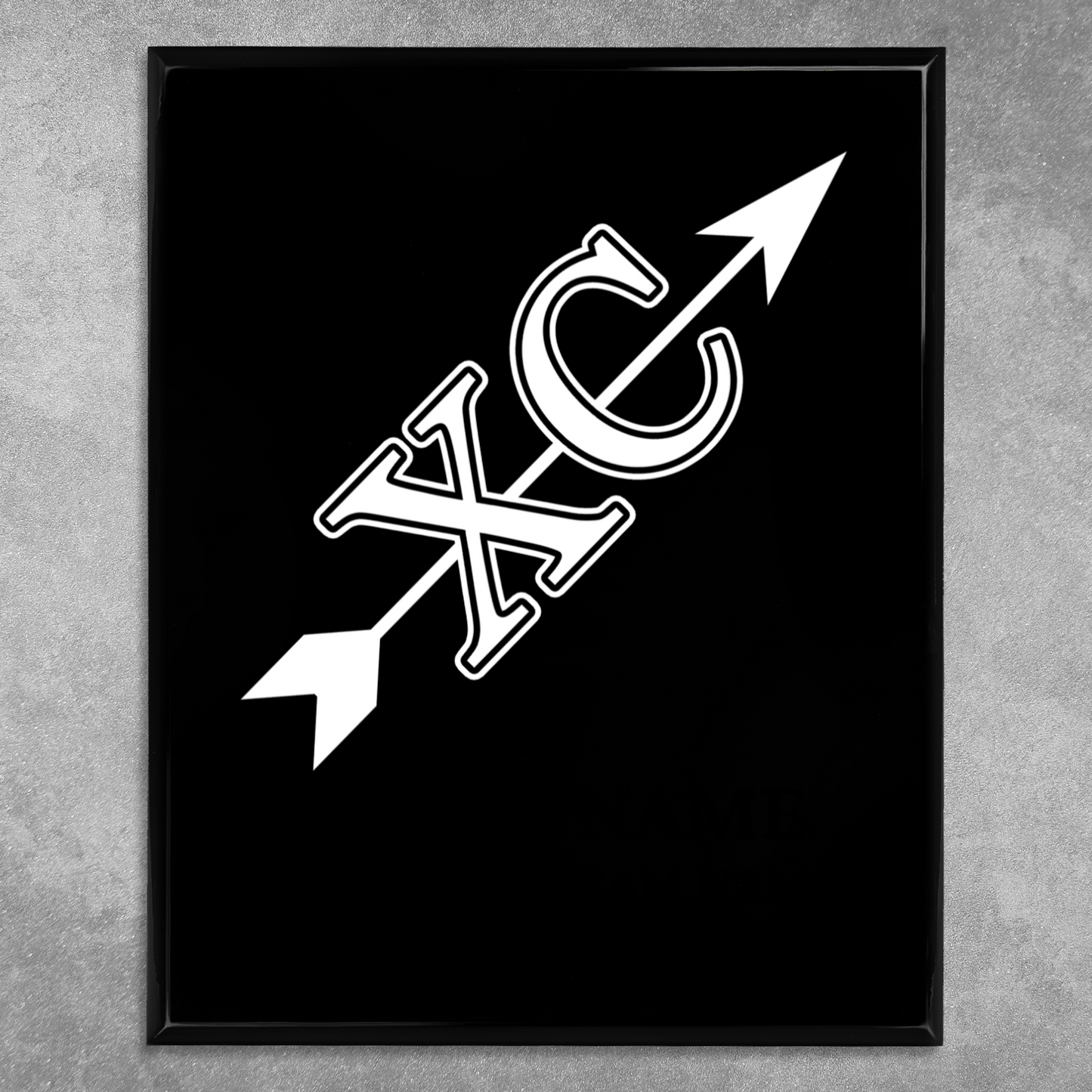 Personalized UV Printed Luxury Award American Cross Country 10.5" x 13"