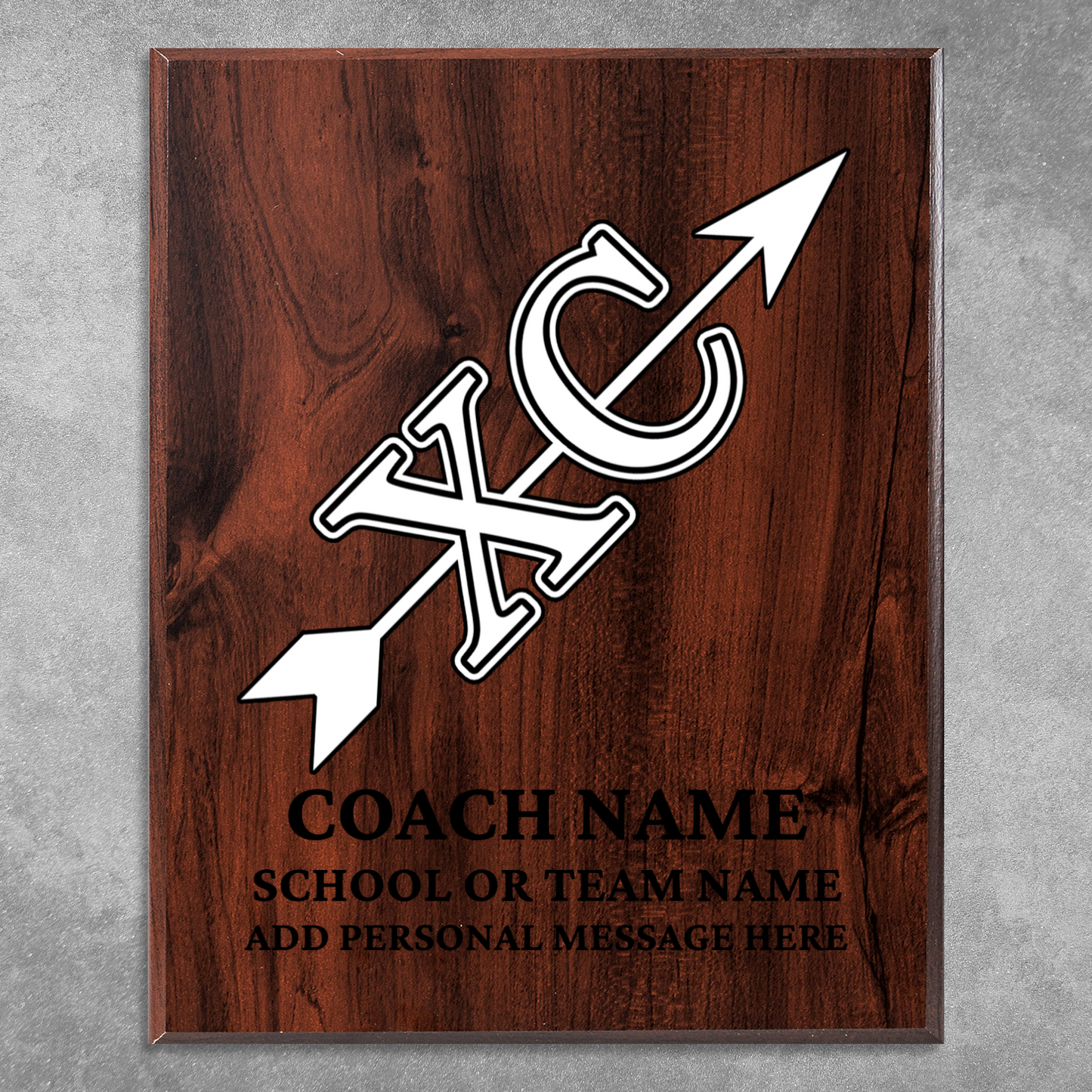 Personalized UV Printed Luxury Award American Cross Country 10.5" x 13"
