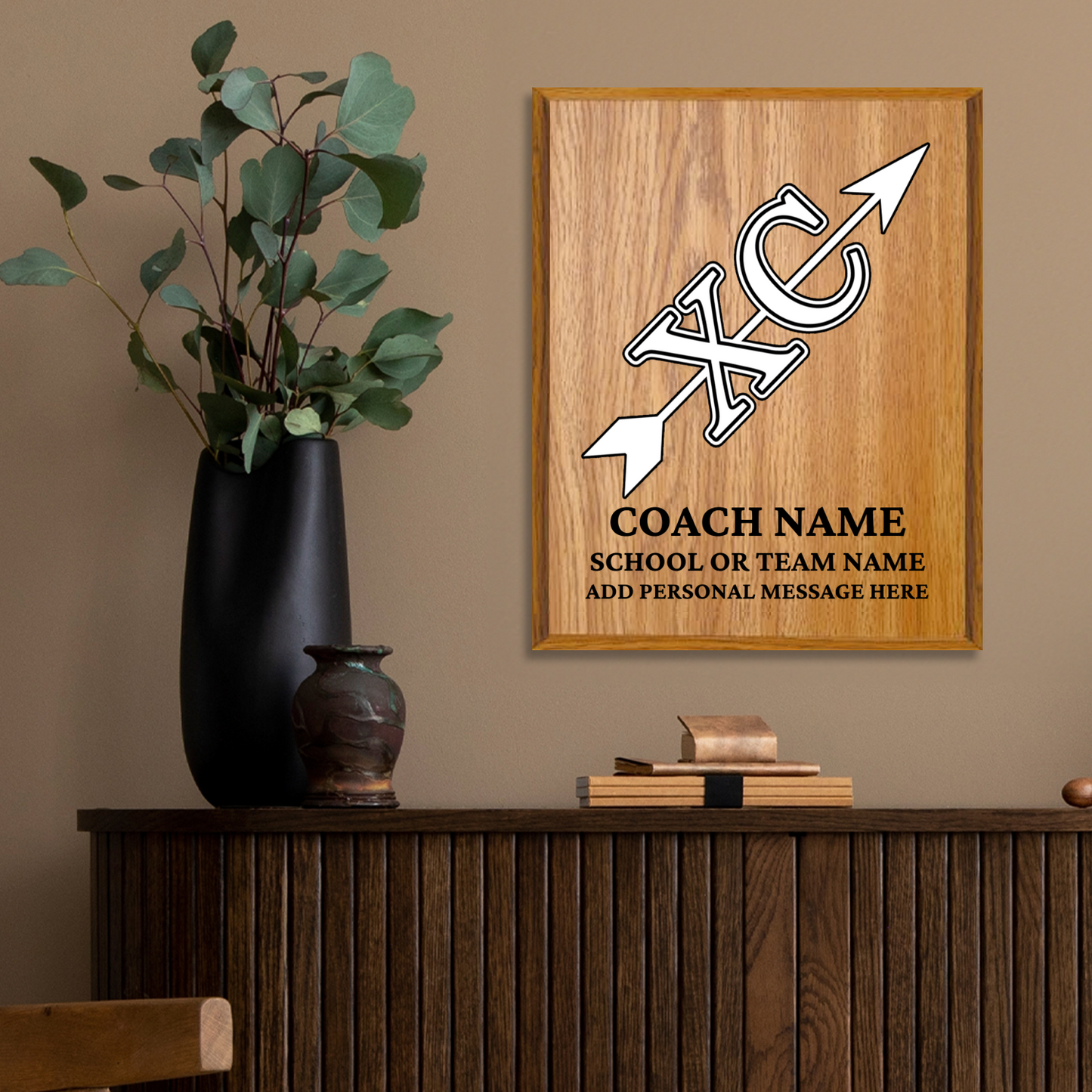 Personalized UV Printed Luxury Award American Cross Country 10.5" x 13"