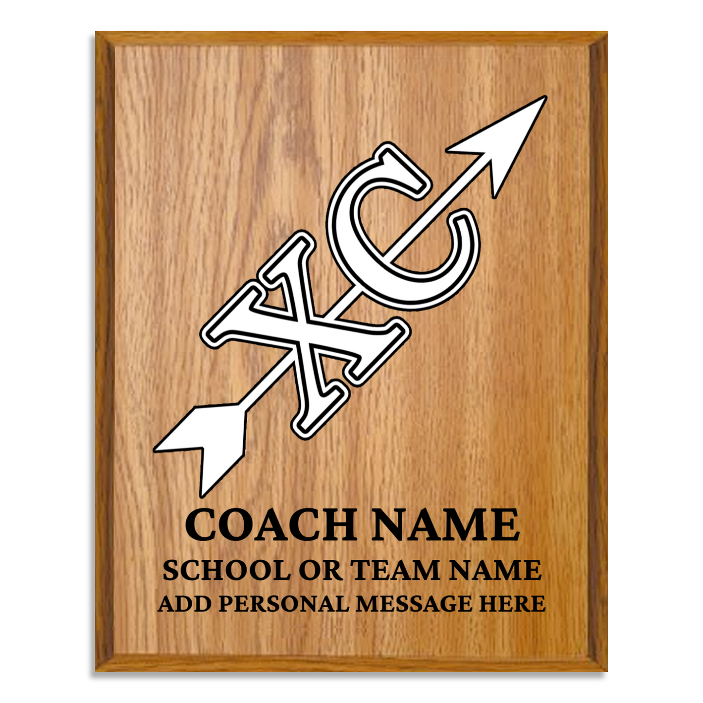 Personalized UV Printed Luxury Award American Cross Country 10.5" x 13"