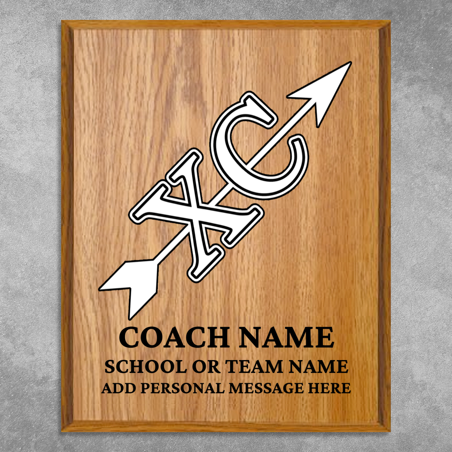 Personalized UV Printed Luxury Award American Cross Country 10.5" x 13"