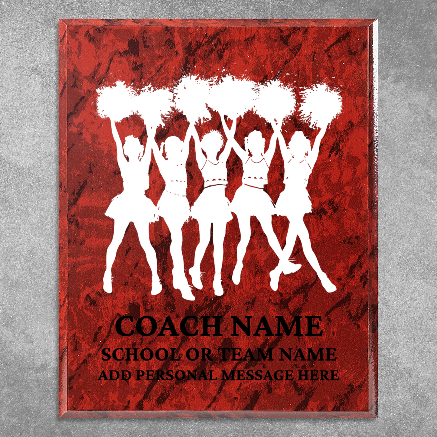 Personalized UV Printed Luxury Award American Cheerleaders 10.5" x 13"