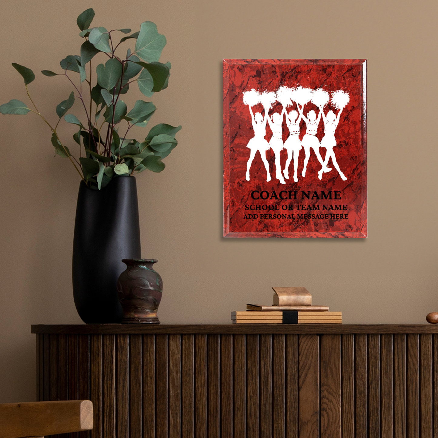 Personalized UV Printed Luxury Award American Cheerleaders 10.5" x 13"