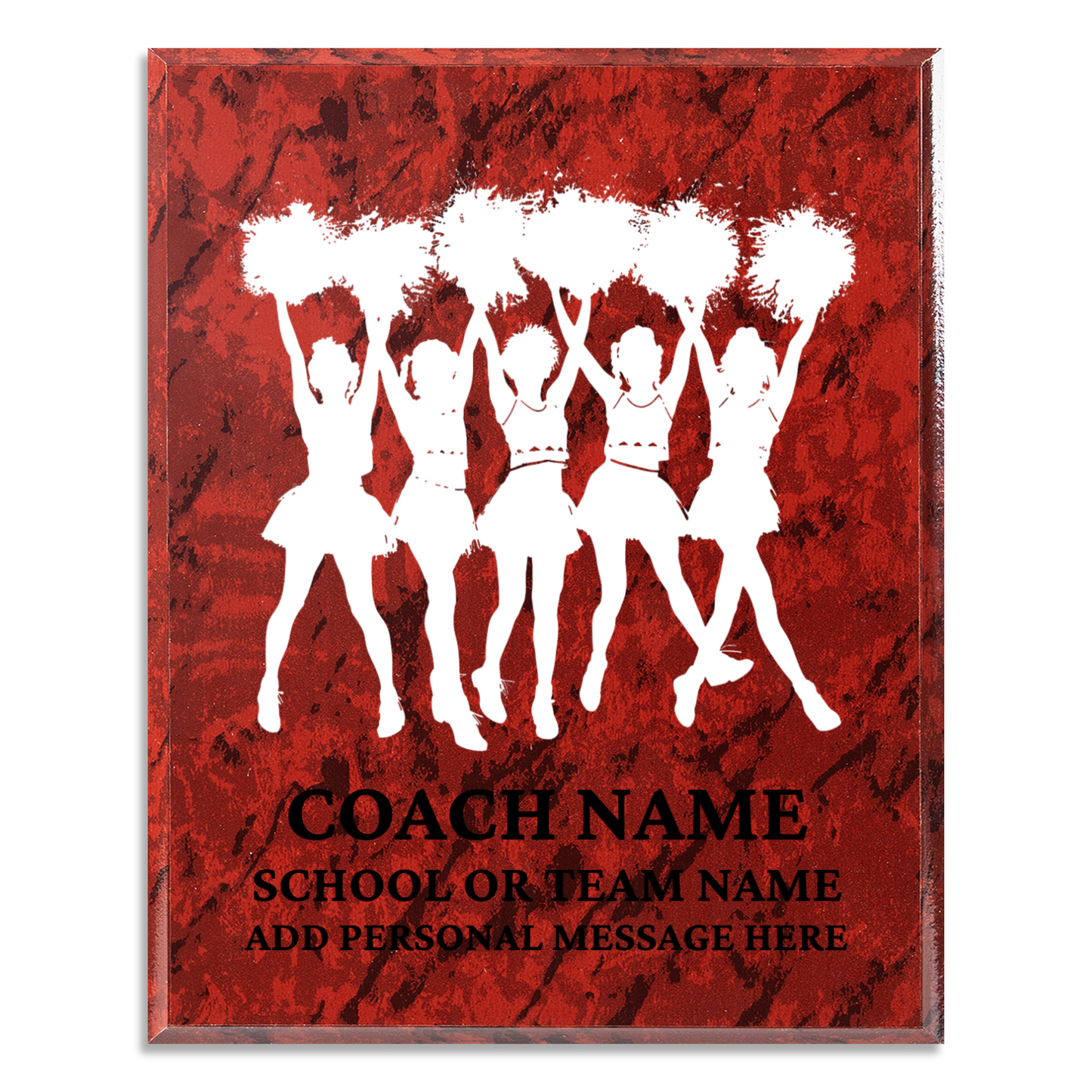 Personalized UV Printed Luxury Award American Cheerleaders 10.5" x 13"