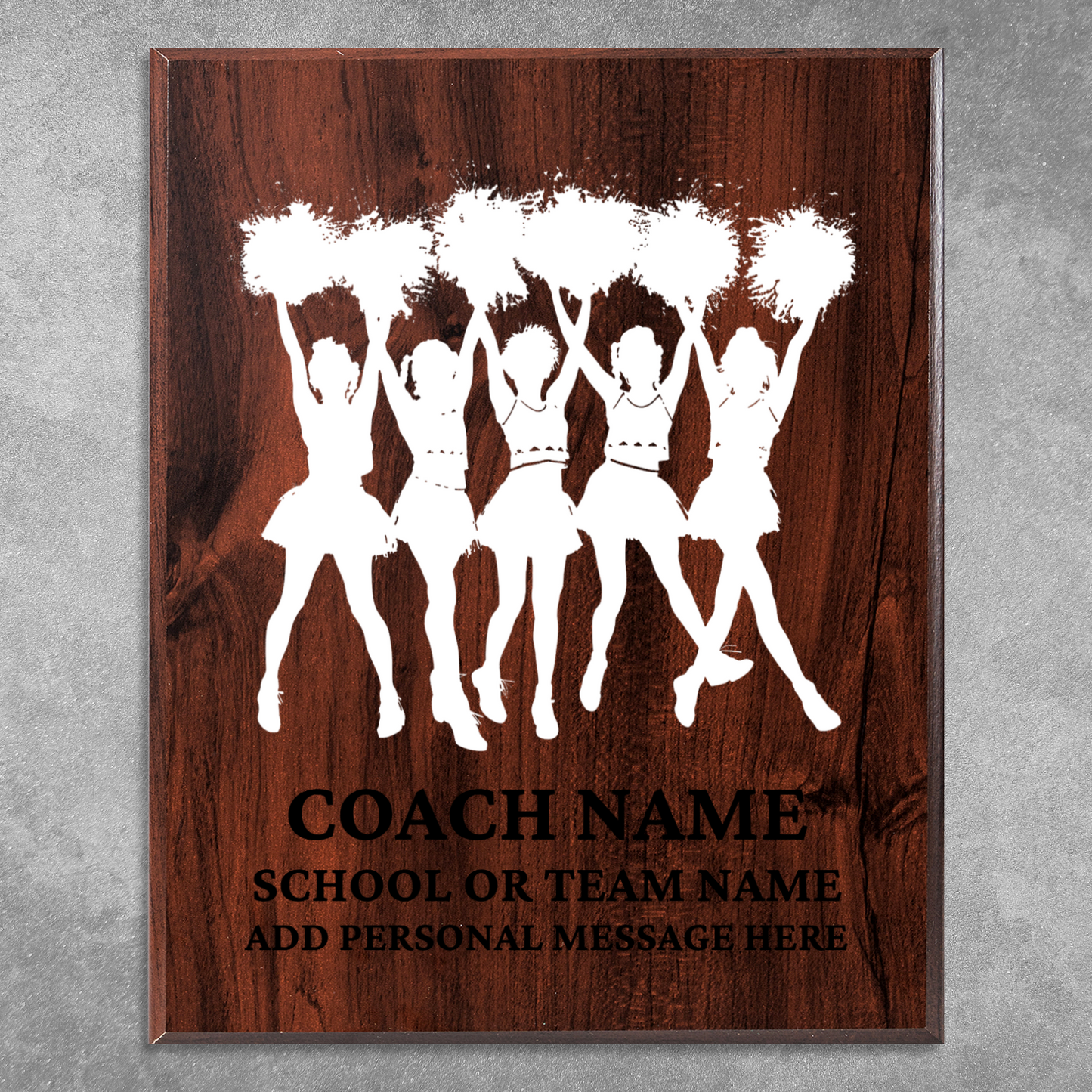Personalized UV Printed Luxury Award American Cheerleaders 10.5" x 13"