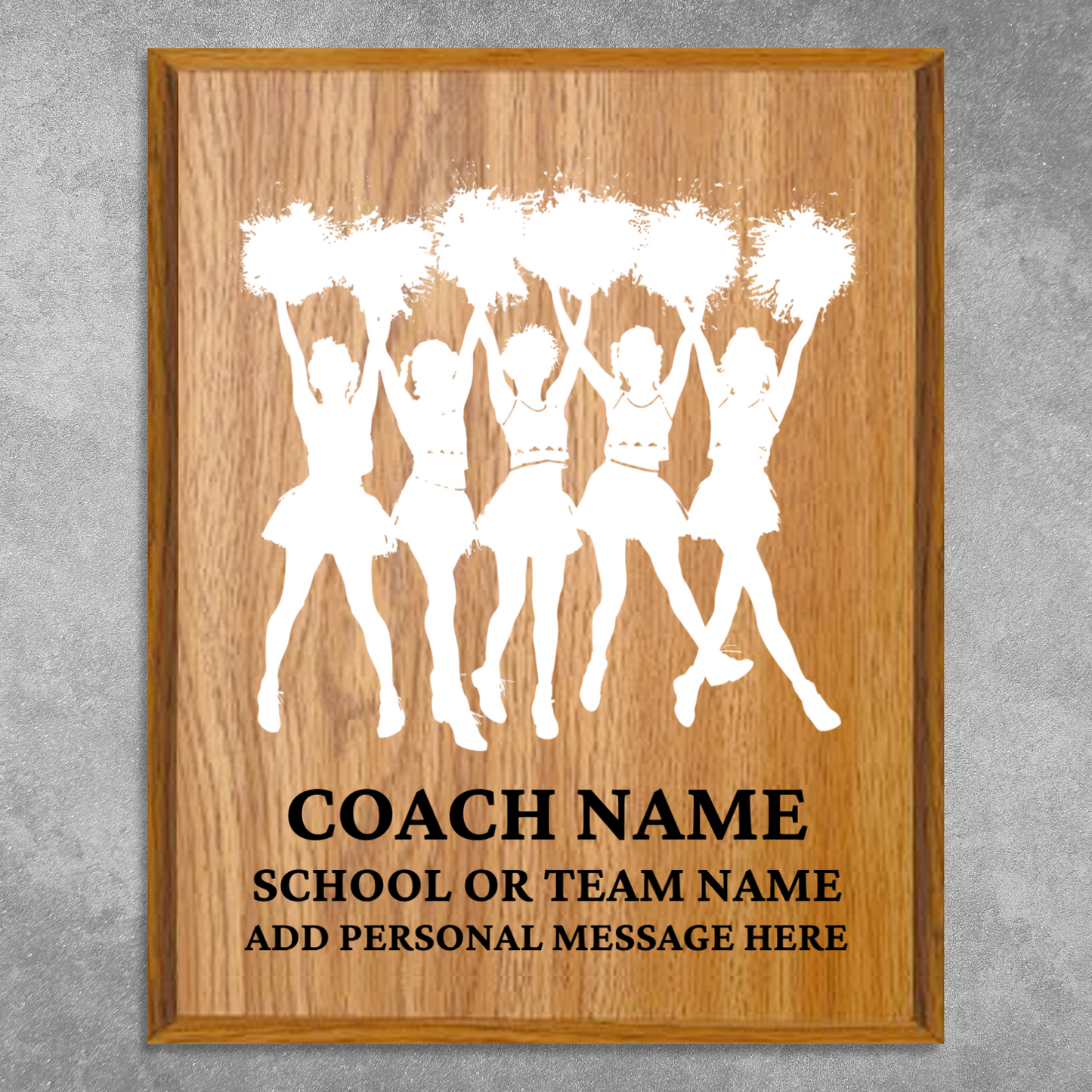 Personalized UV Printed Luxury Award American Cheerleaders 10.5" x 13"