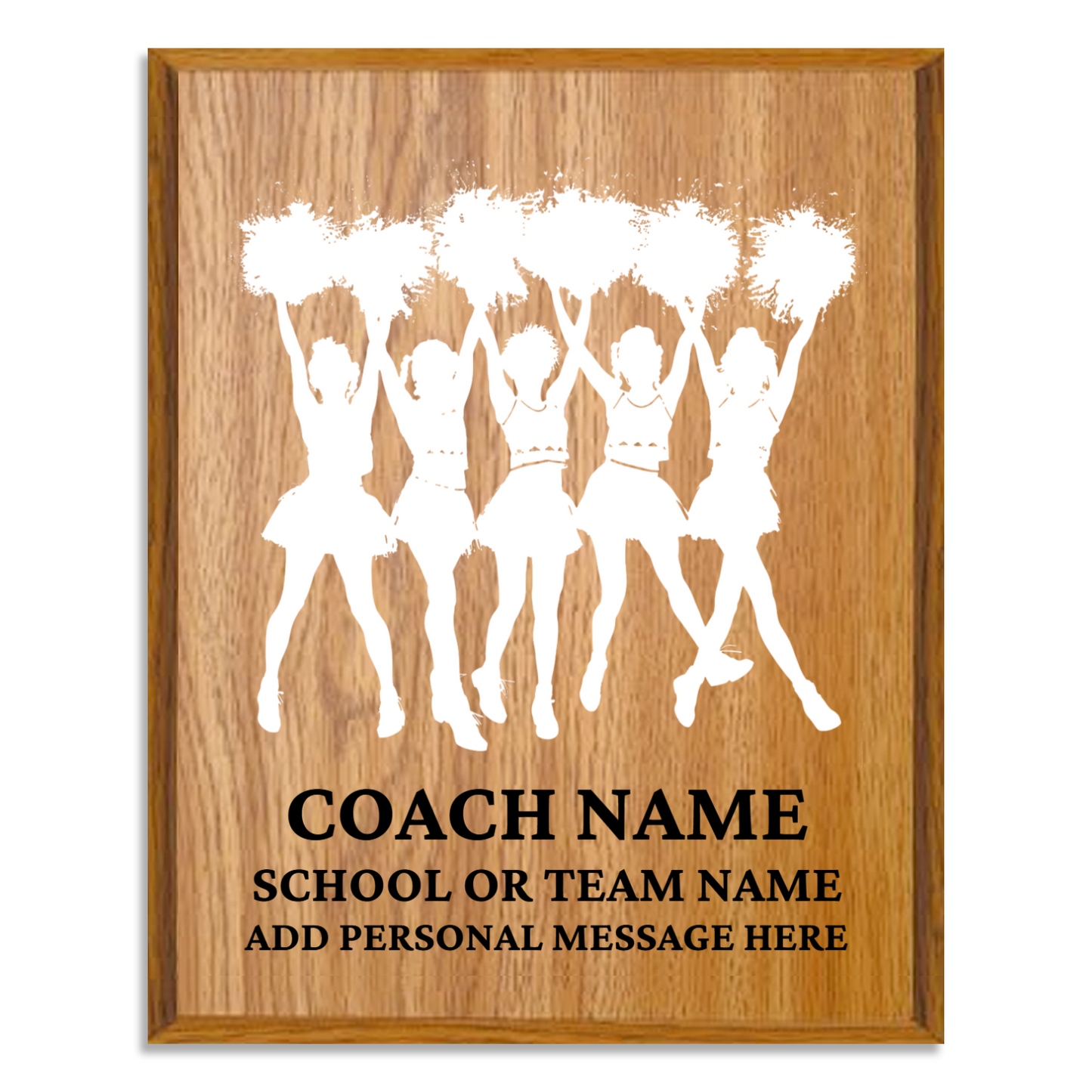 Personalized UV Printed Luxury Award American Cheerleaders 10.5" x 13"