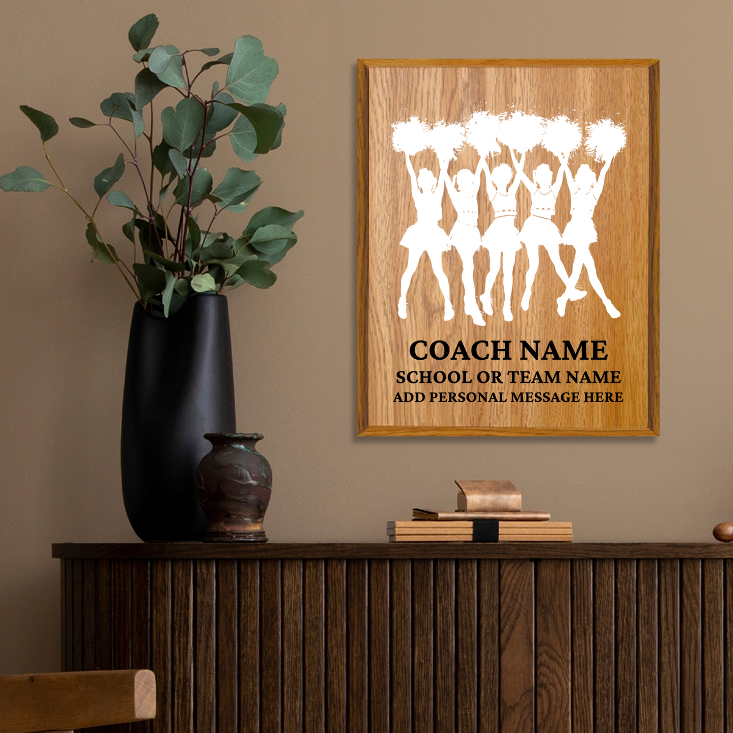 Personalized UV Printed Luxury Award American Cheerleaders 10.5" x 13"