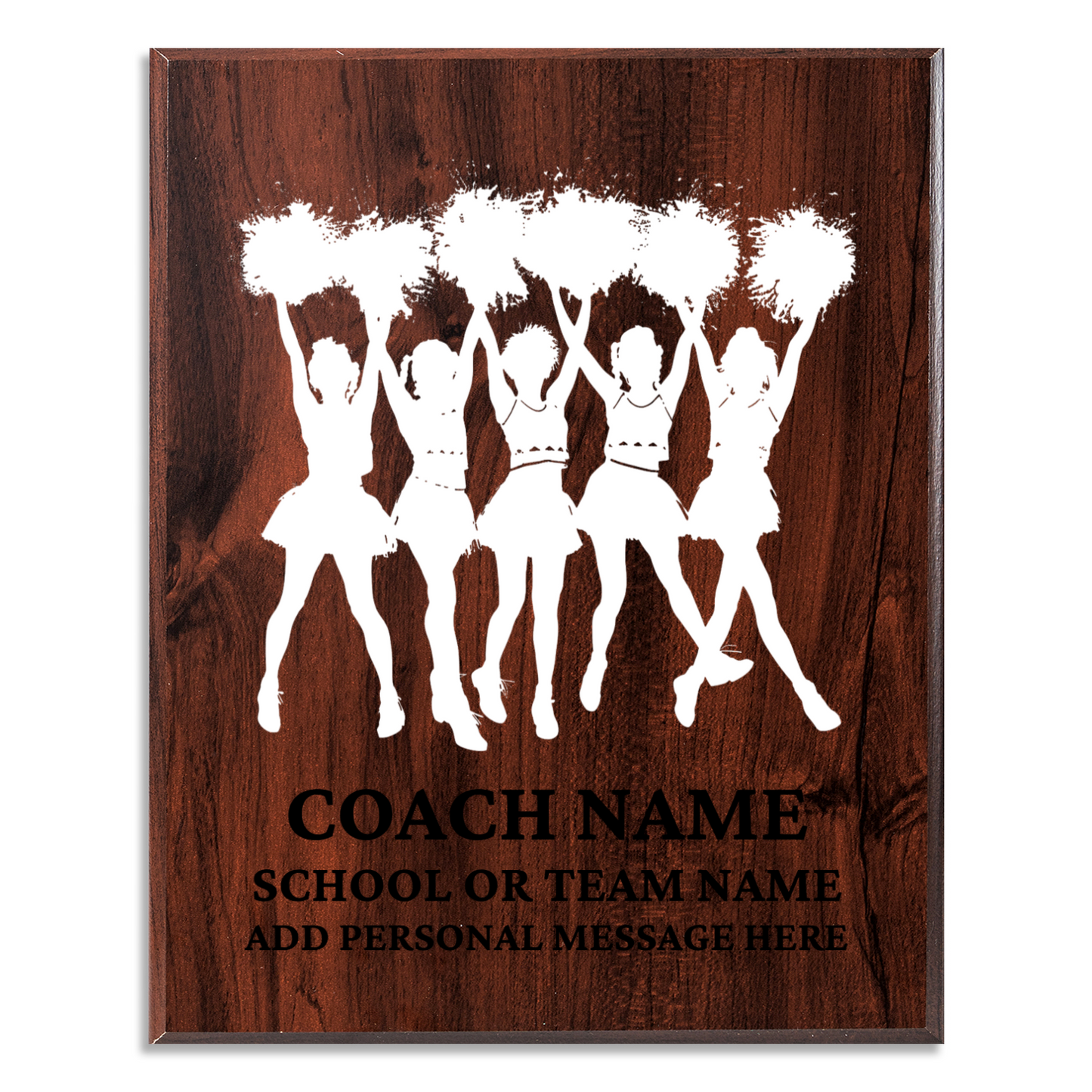 Personalized UV Printed Luxury Award American Cheerleaders 10.5" x 13"