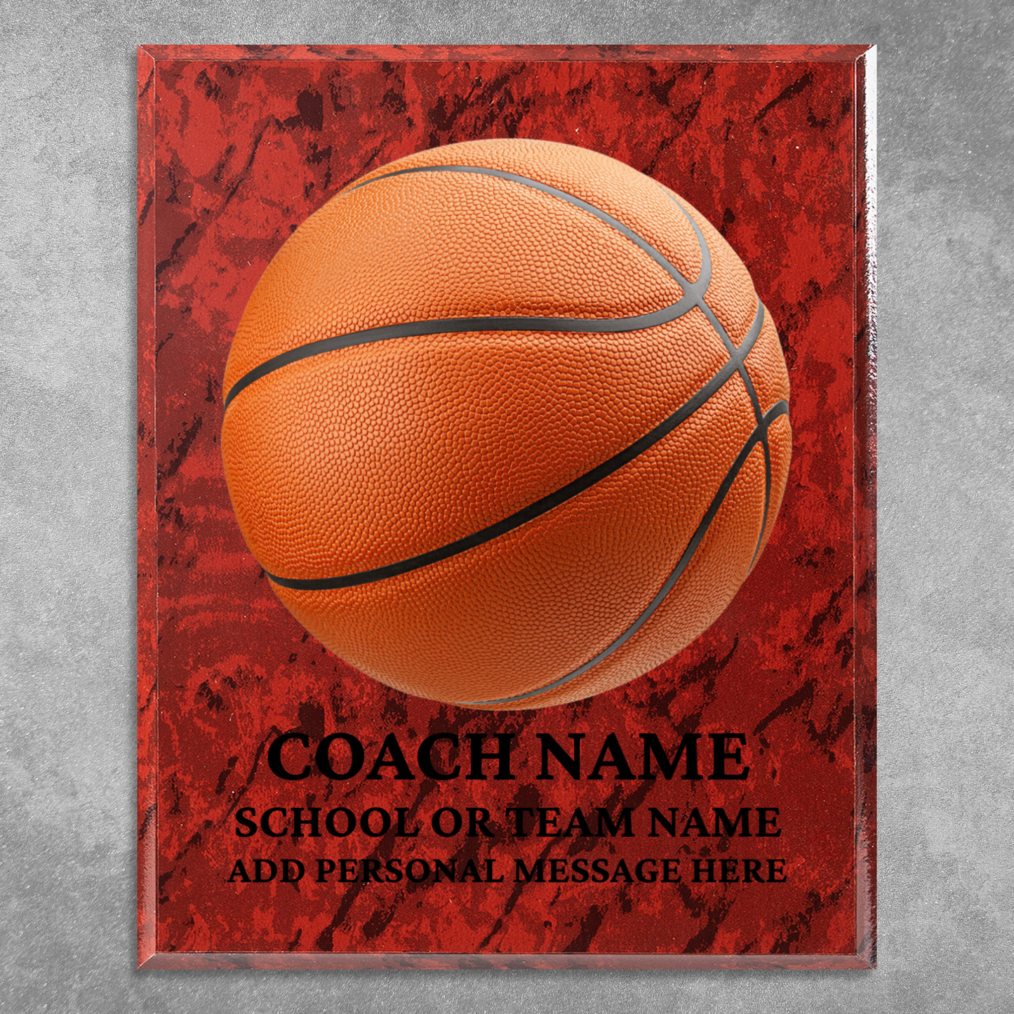 Personalized UV Printed Luxury Award American Basketball 10.5" x 13"