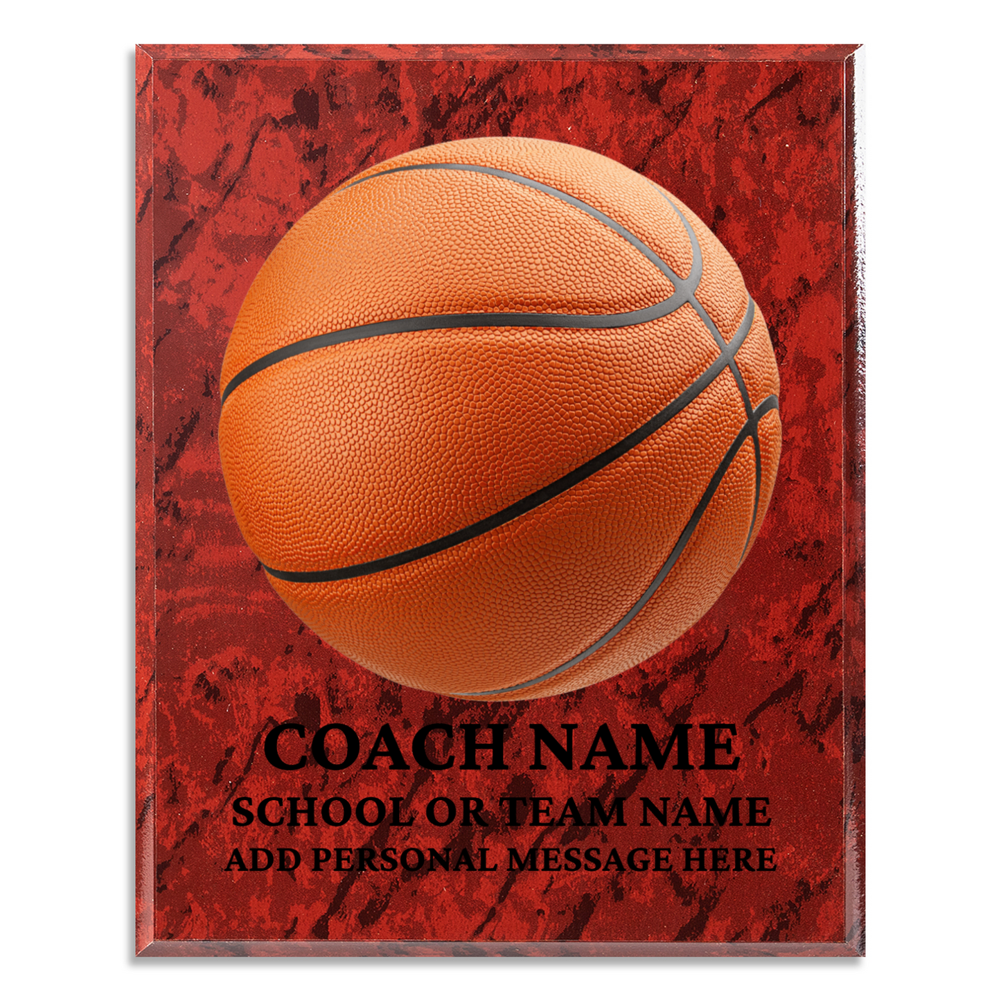 Personalized UV Printed Luxury Award American Basketball 10.5" x 13"