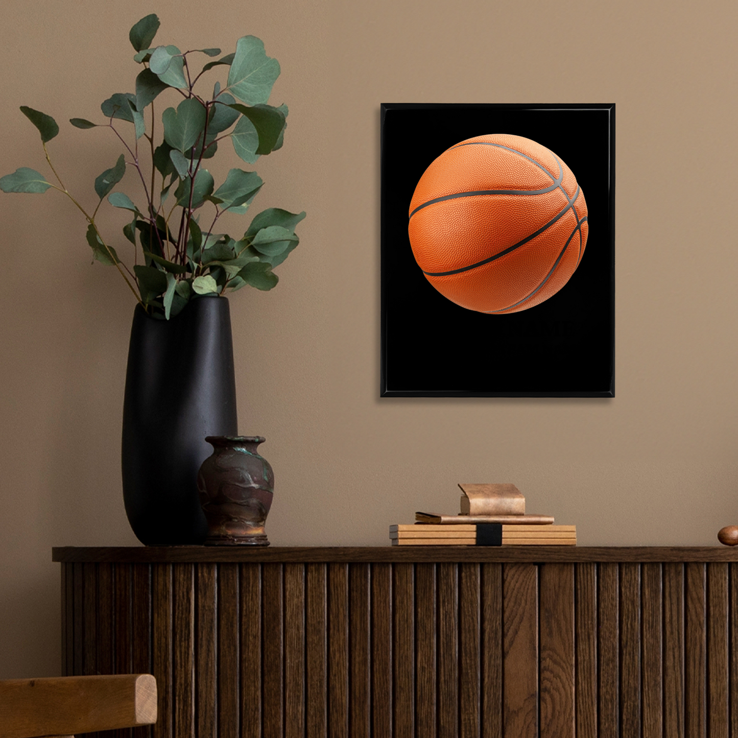 Personalized UV Printed Luxury Award American Basketball 10.5" x 13"