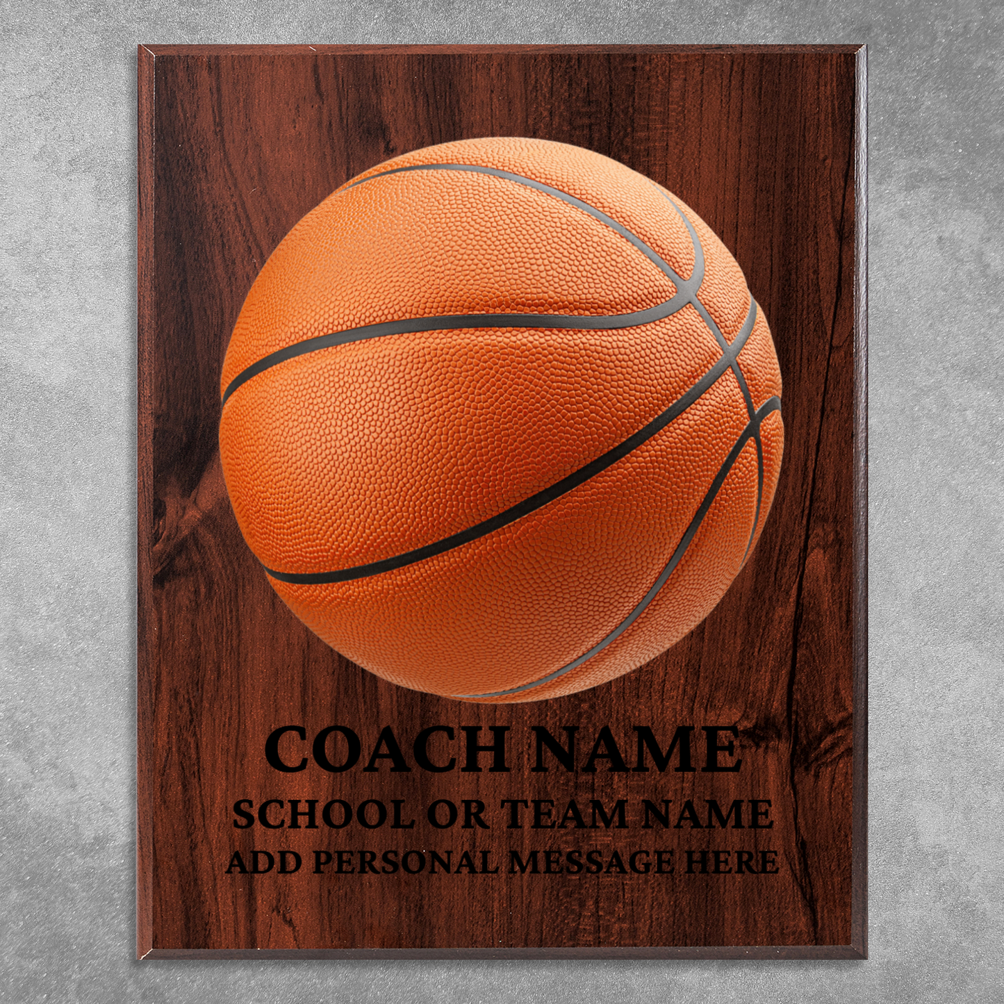 Personalized UV Printed Luxury Award American Basketball 10.5" x 13"