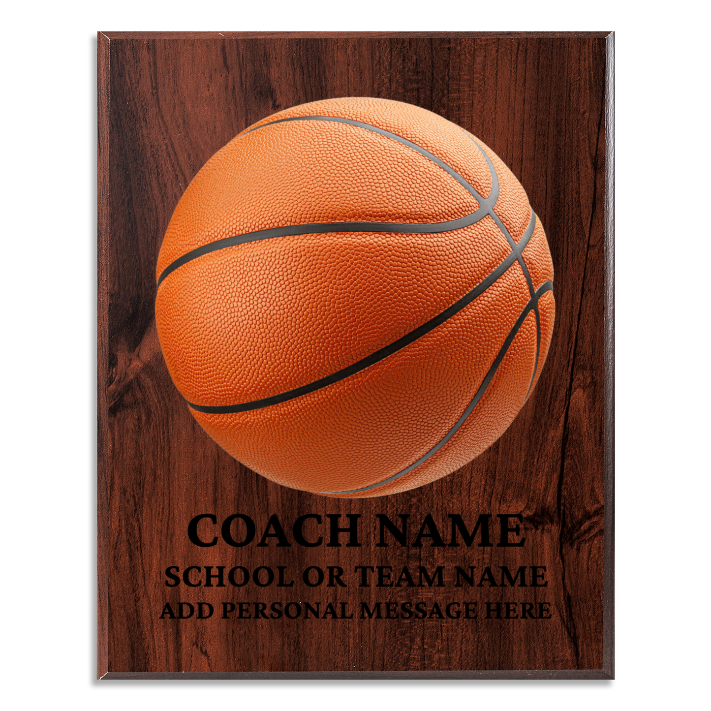 Personalized UV Printed Luxury Award American Basketball 10.5" x 13"