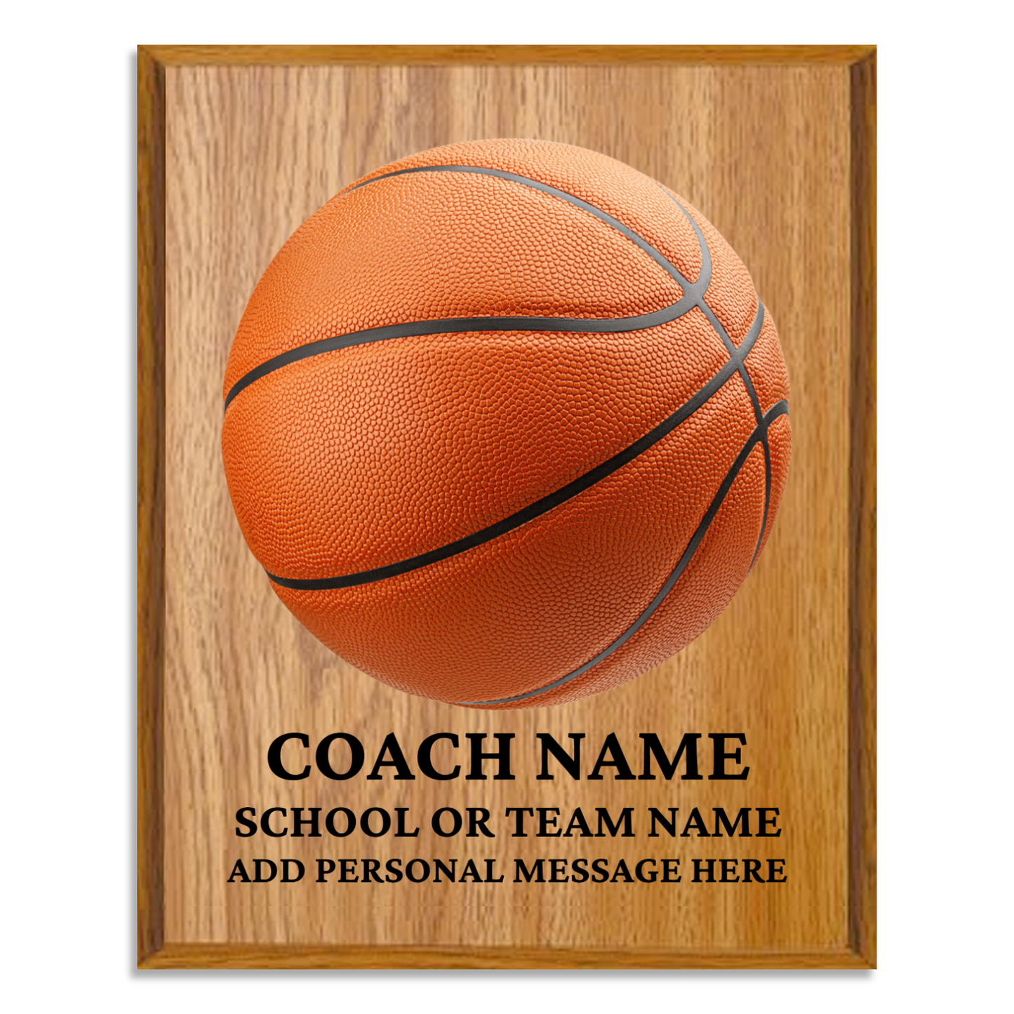 Personalized UV Printed Luxury Award American Basketball 10.5" x 13"