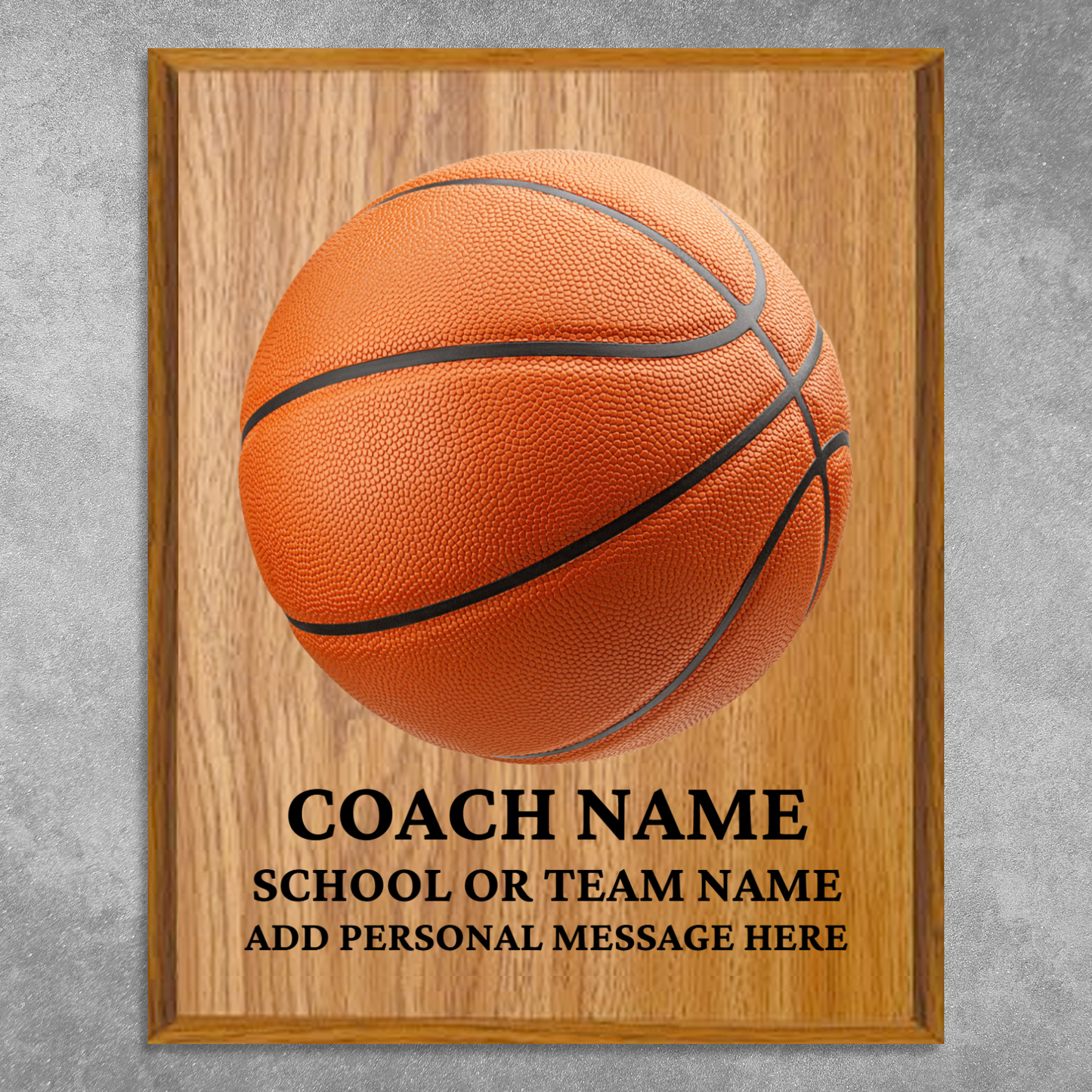 Personalized UV Printed Luxury Award American Basketball 10.5" x 13"