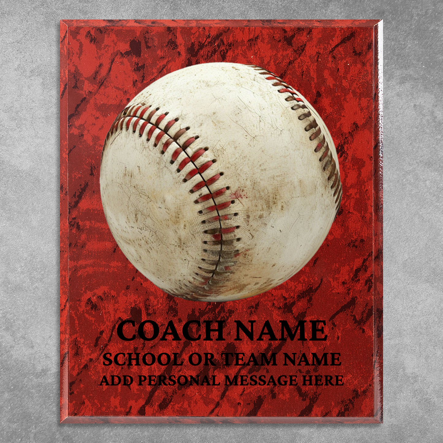 Personalized UV Printed Luxury Award American Baseball 10.5" x 13"