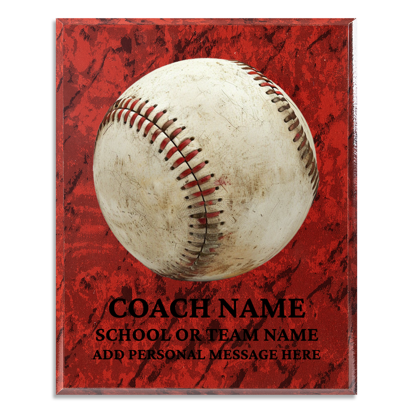 Personalized UV Printed Luxury Award American Baseball 10.5" x 13"