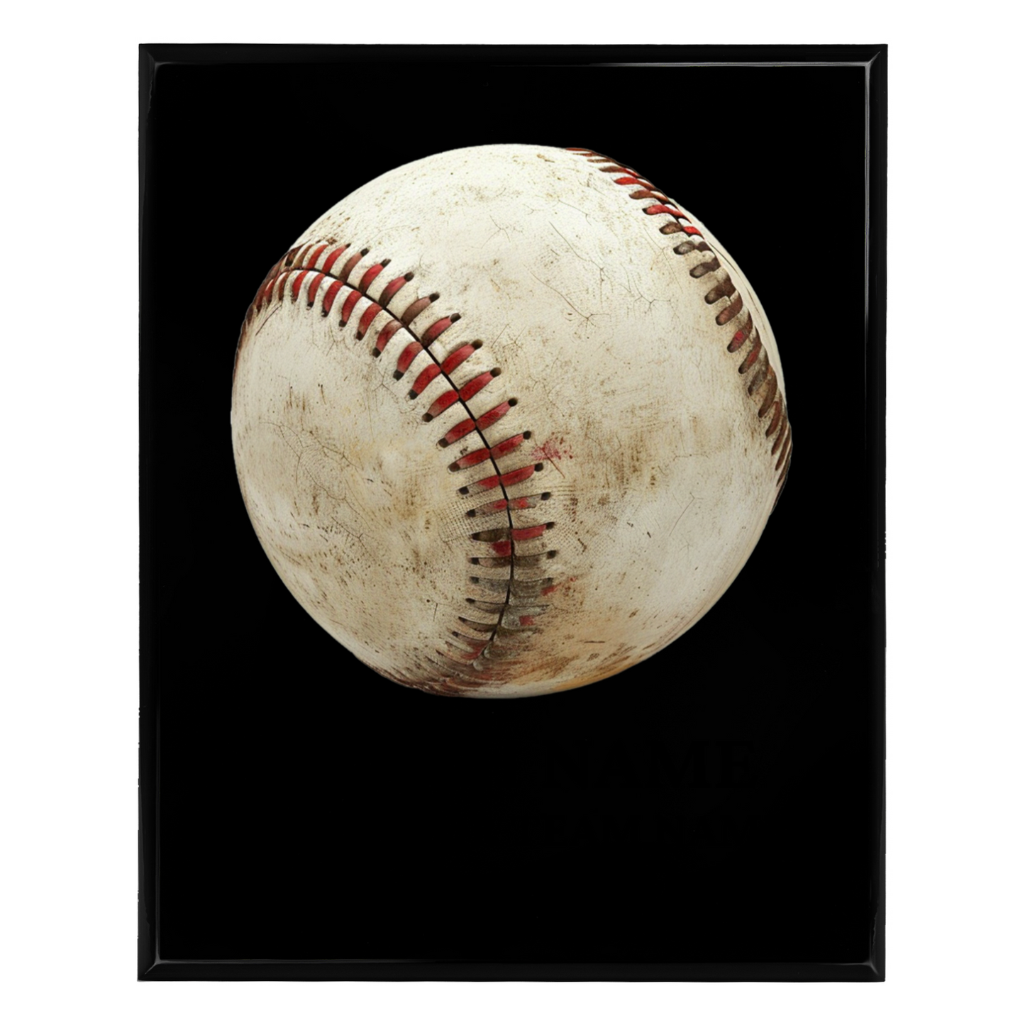 Personalized UV Printed Luxury Award American Baseball 10.5" x 13"