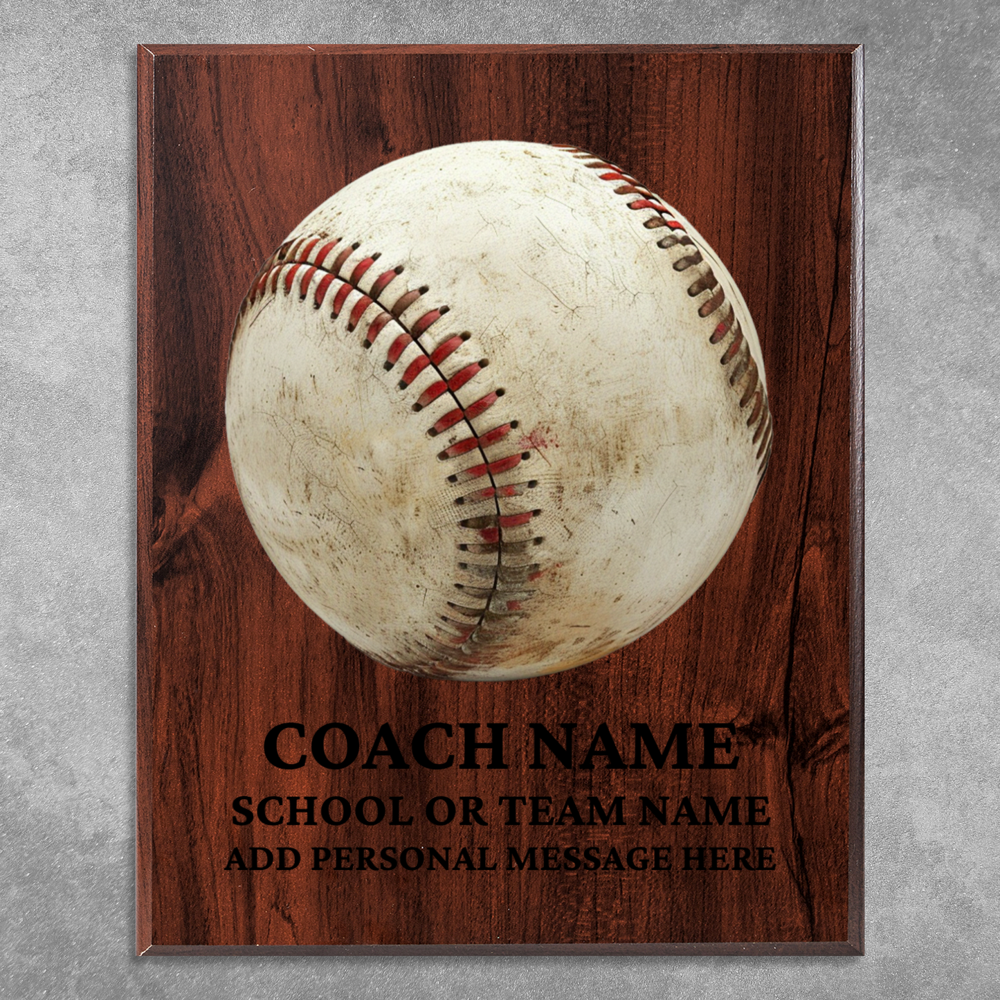 Personalized UV Printed Luxury Award American Baseball 10.5" x 13"