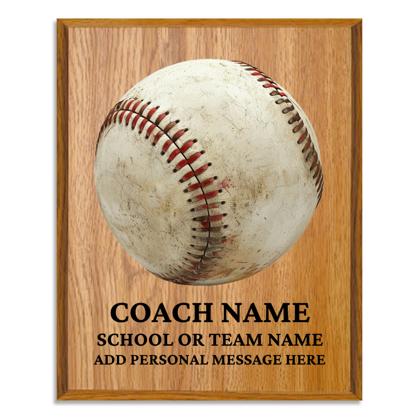 Personalized UV Printed Luxury Award American Baseball 10.5" x 13"