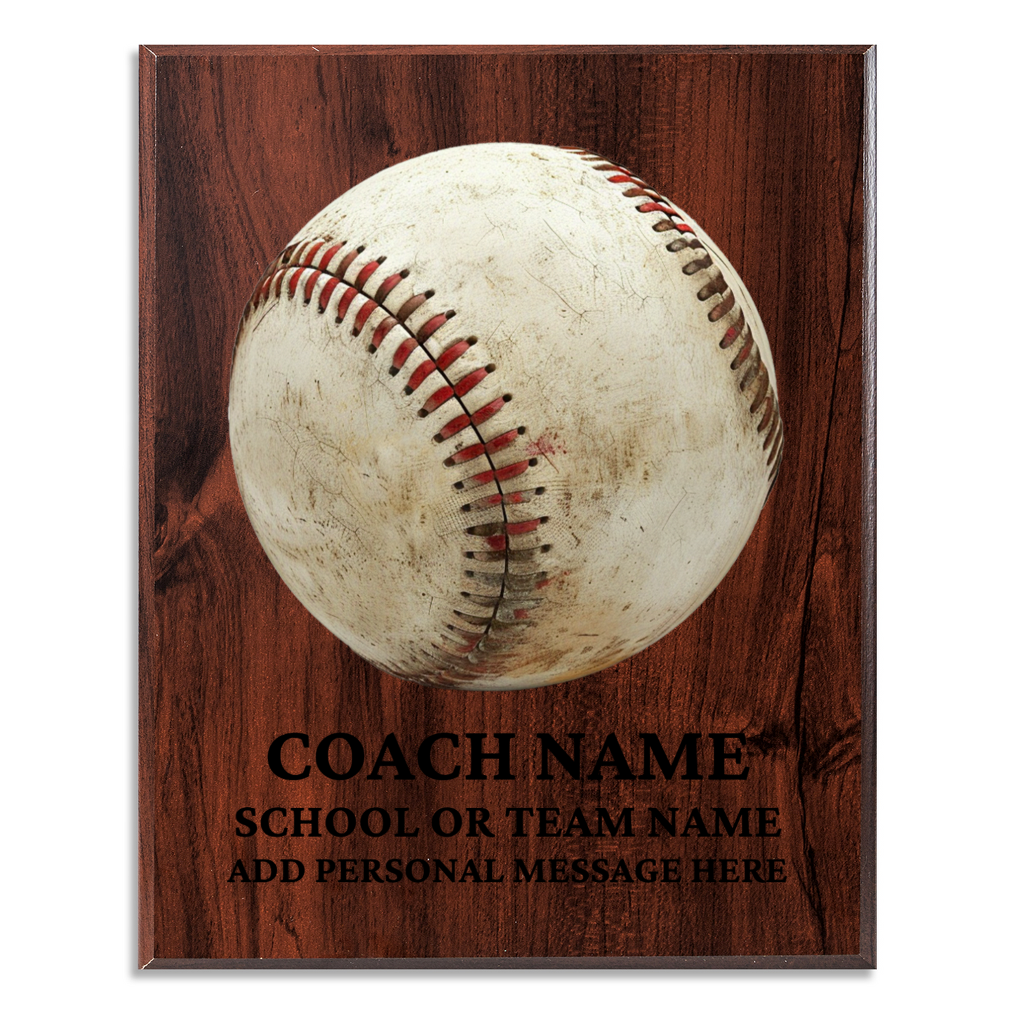 Personalized UV Printed Luxury Award American Baseball 10.5" x 13"