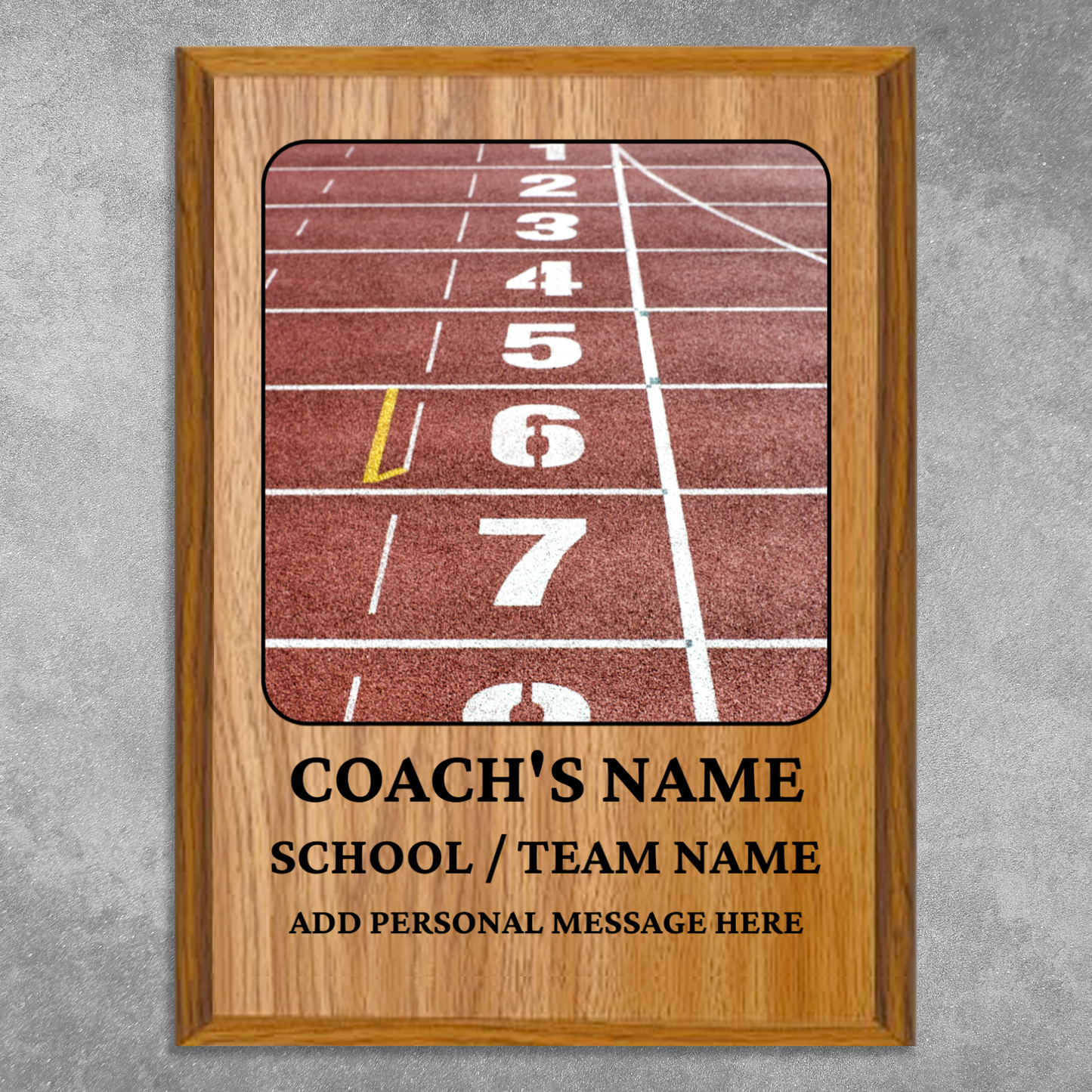 Personalized UV Printed Luxury Award Track & Field 9" x 12"