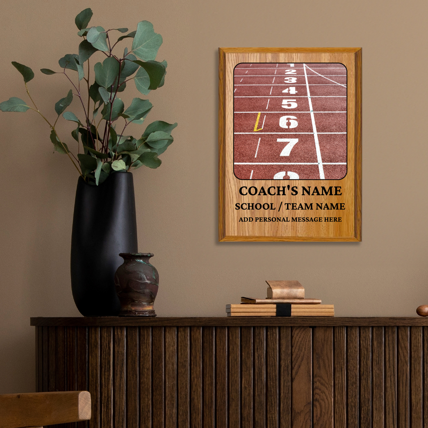 Personalized UV Printed Luxury Award Track & Field 9" x 12"