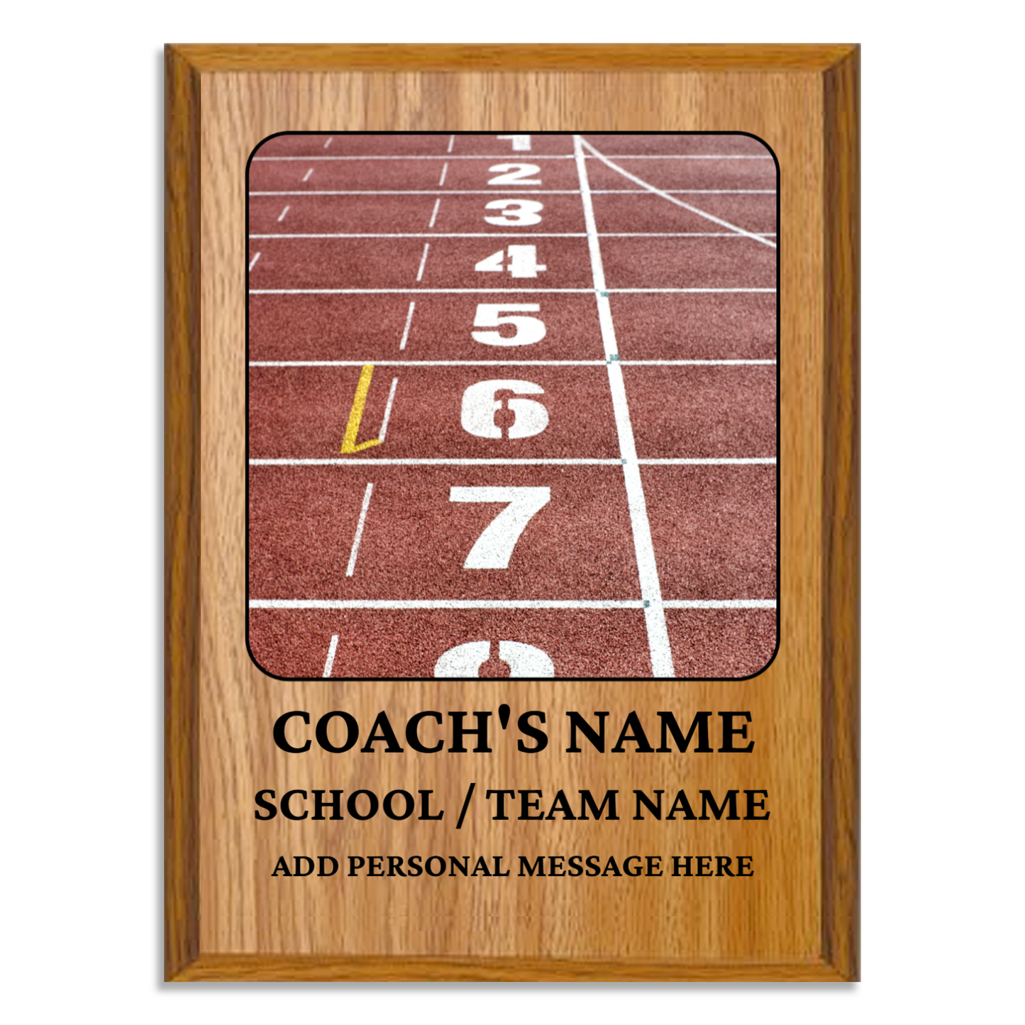 Personalized UV Printed Luxury Award Track & Field 9" x 12"