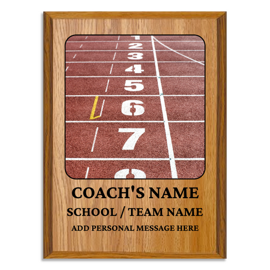 Personalized UV Printed Luxury Award Track & Field 9" x 12"