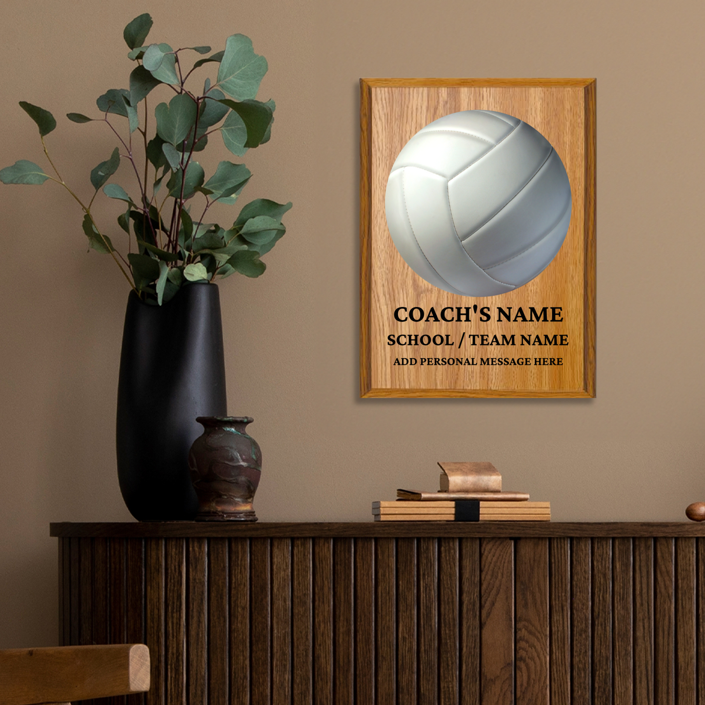 Personalized UV Printed Luxury Award Volleyball 9" x 12"
