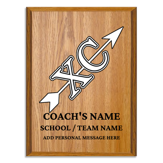 Personalized UV Printed Luxury Award XC Cross Country 9" x 12"