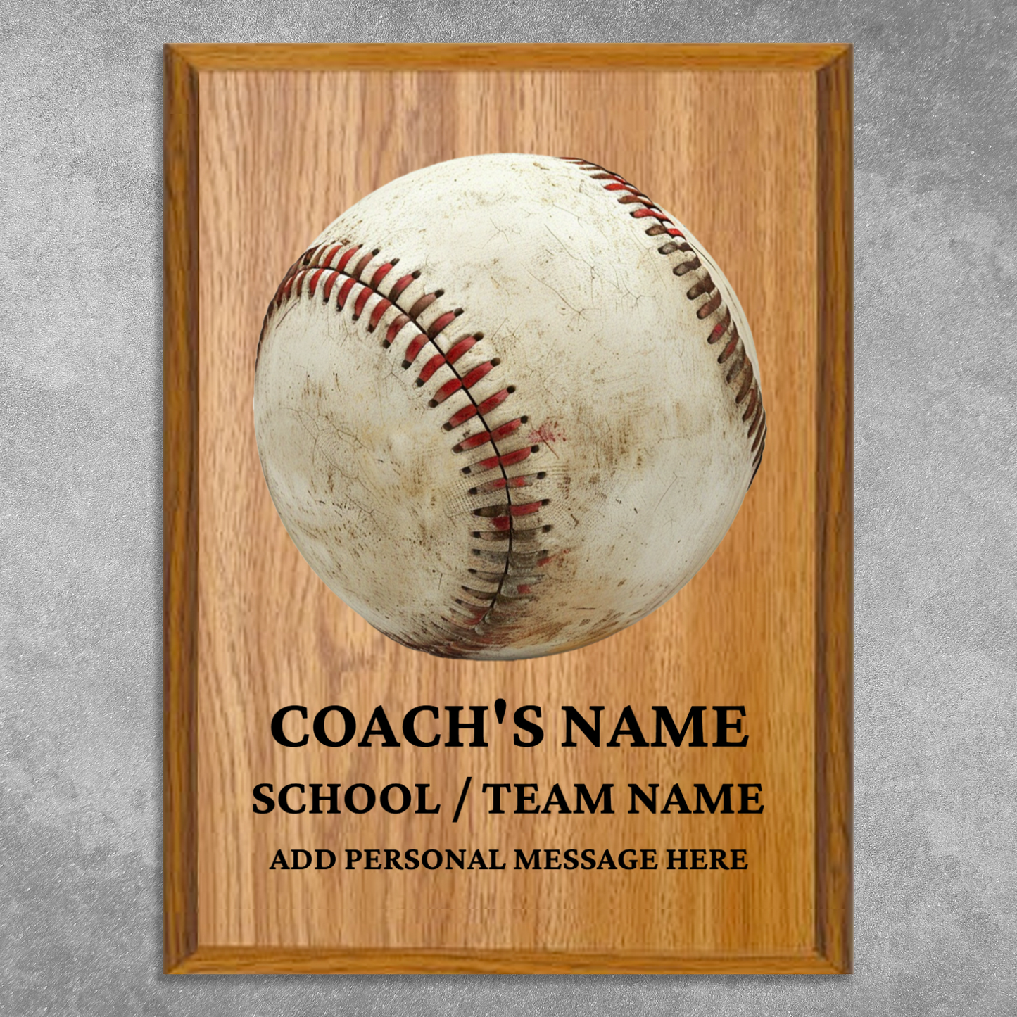 Personalized UV Printed Luxury Award Baseball  9" x 12"