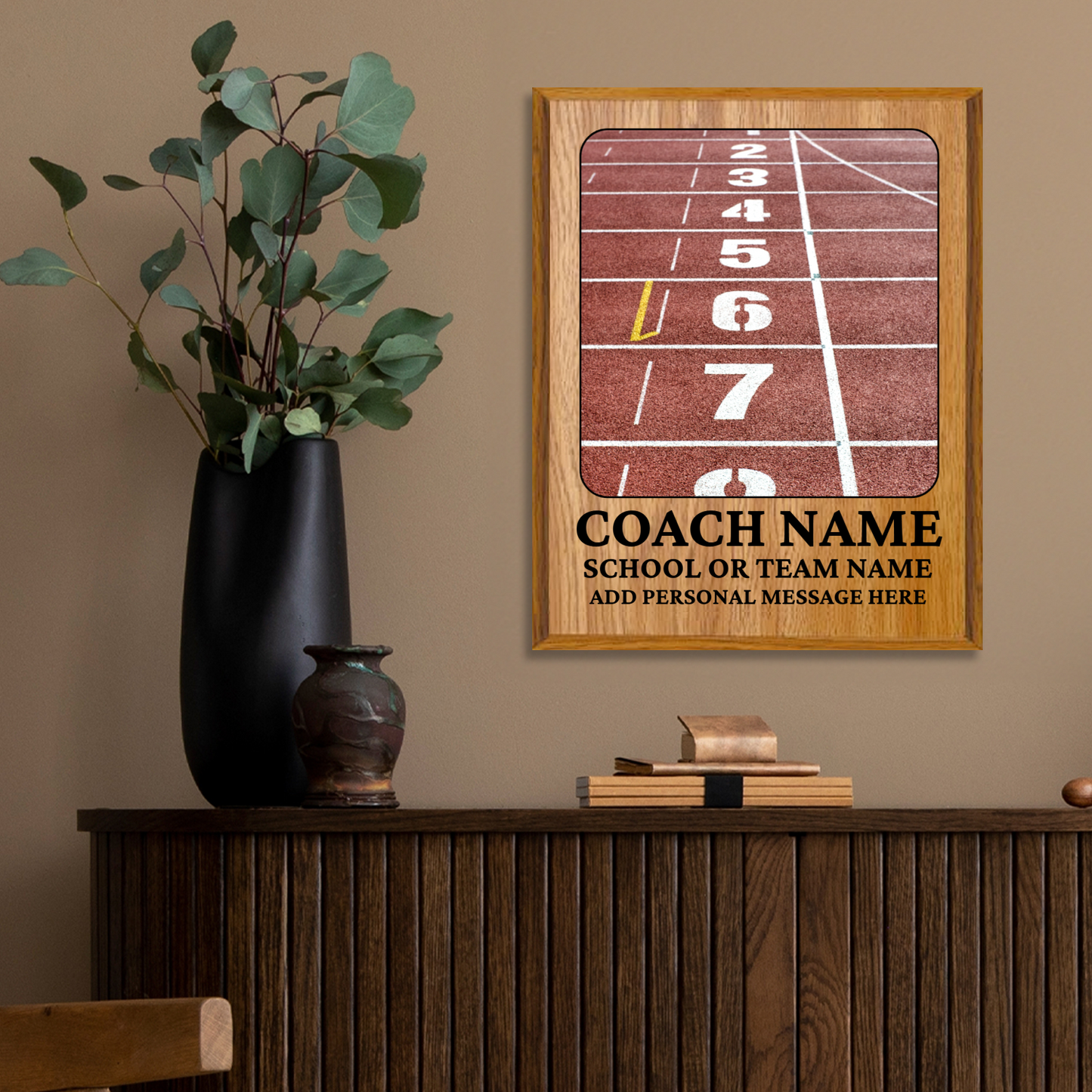 Personalized UV Printed Luxury Award Track And Field  12" x 15"