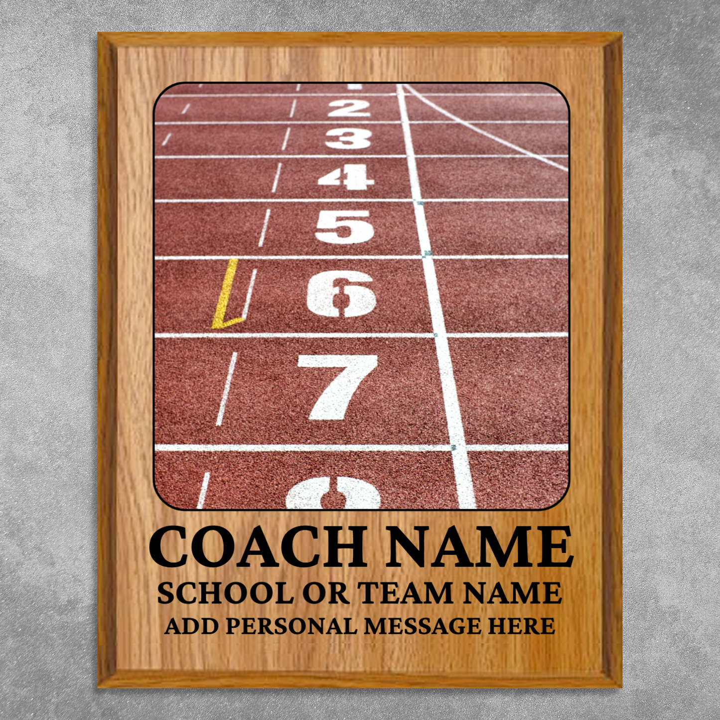 Personalized UV Printed Luxury Award Track And Field  12" x 15"