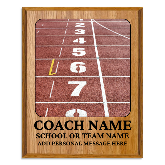 Personalized UV Printed Luxury Award Track And Field  12" x 15"