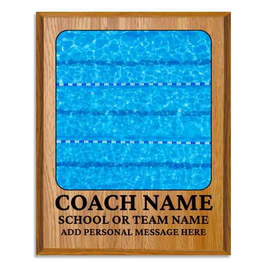 Personalized UV Printed Luxury Award Swim Team  12" x 15"