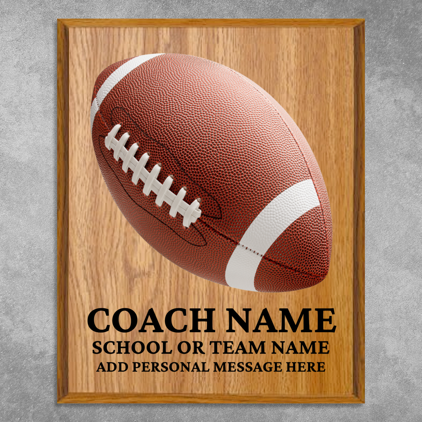 Personalized UV Printed Luxury Award American Football 12" x 15"
