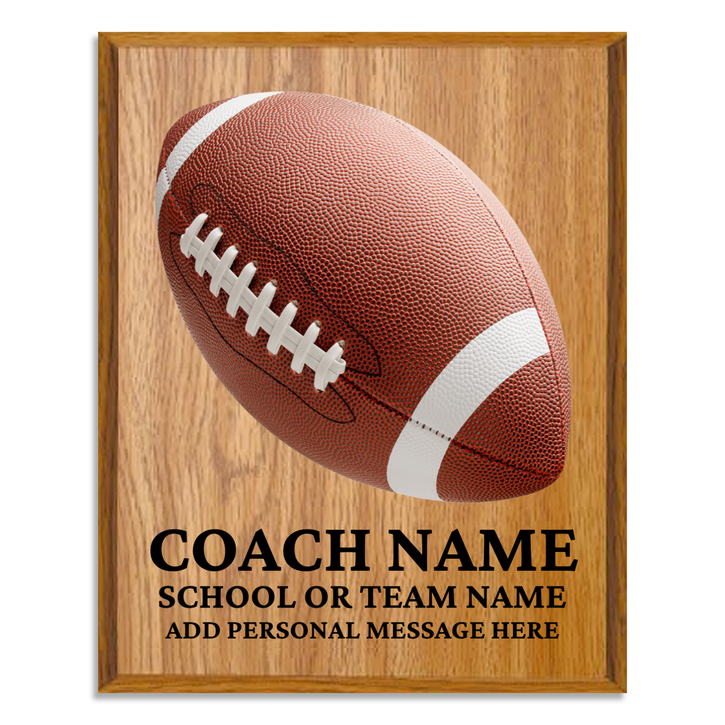 Personalized UV Printed Luxury Award American Football 12" x 15"