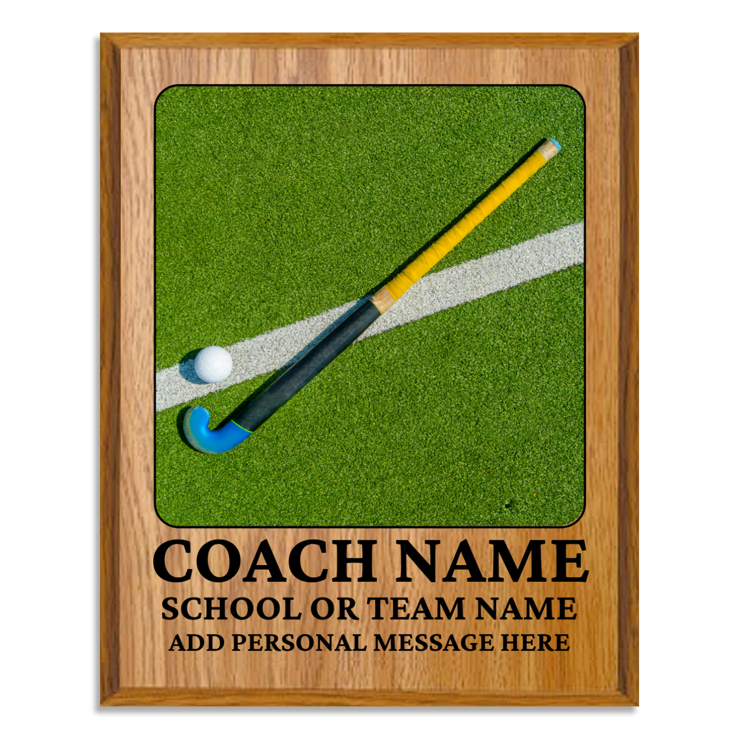 Personalized UV Printed Luxury Award Field Hockey 12" x 15"