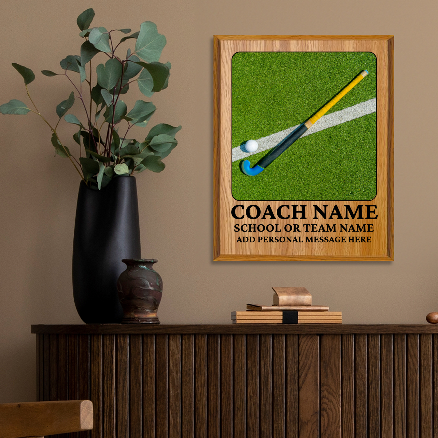 Personalized UV Printed Luxury Award Field Hockey 12" x 15"