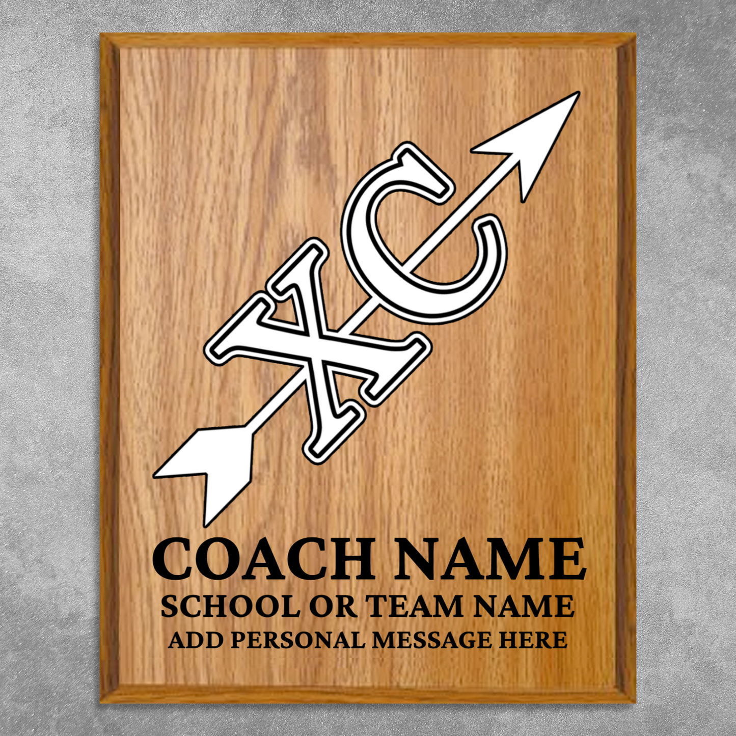 Personalized UV Printed Luxury Award XC Cross Country 12" x 15"